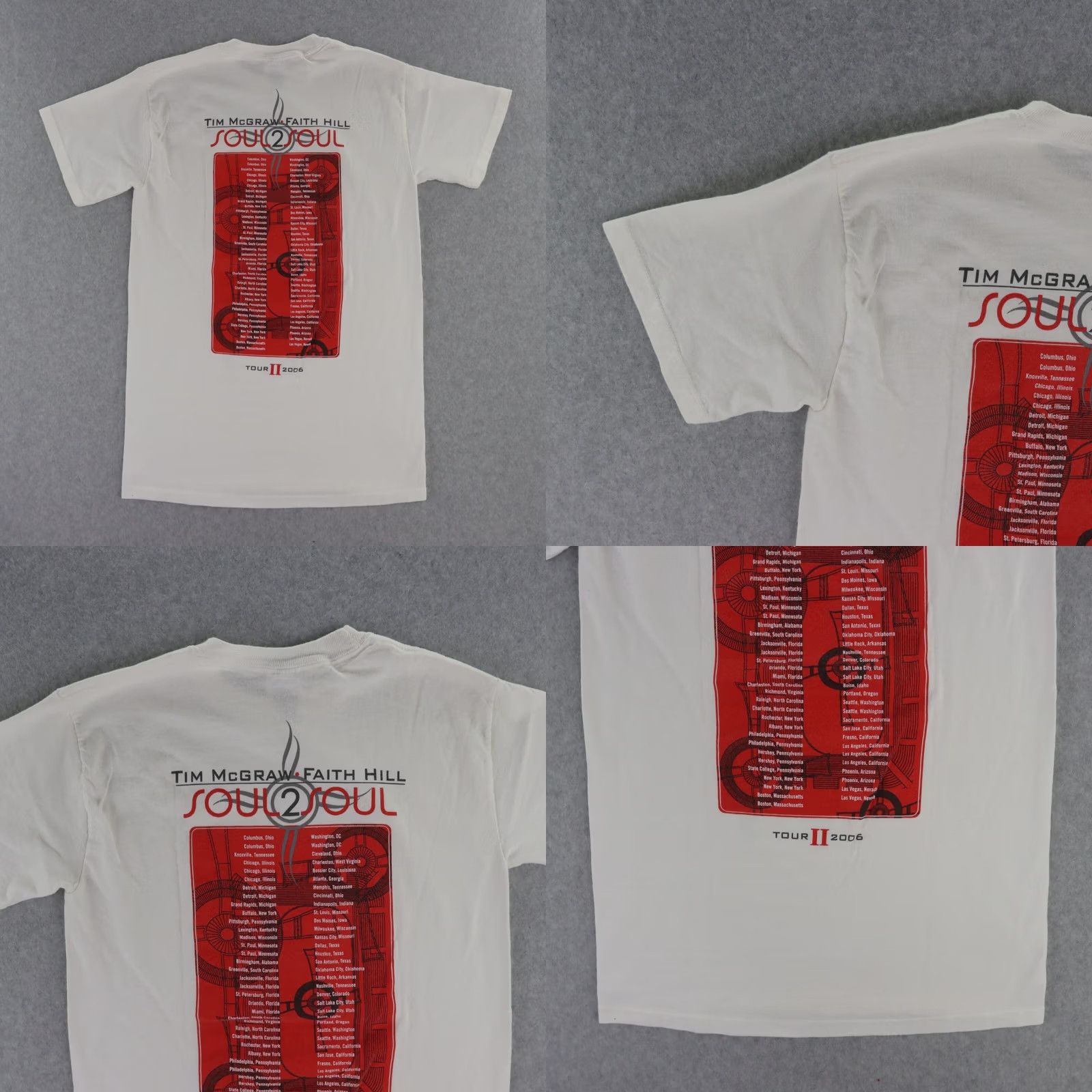 Vintage TIM McGRAW & FAITH HILL SOUL 2 SOUL 2006 TOUR T-Shirt Size Small Size US S / EU 44-46 / 1 - 8 Thumbnail