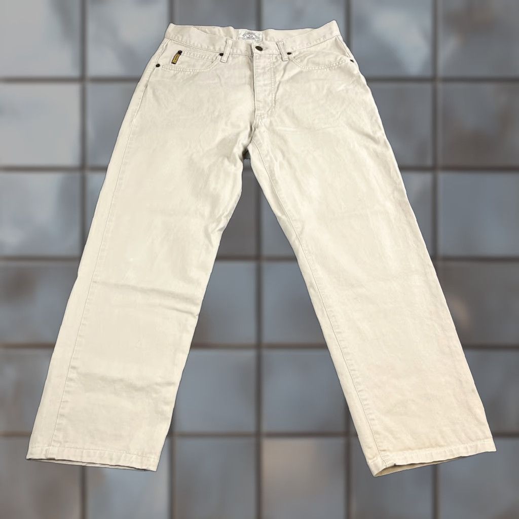 Armani VINTAGE ARMANI Chino Trousers Pants 32 Regular Beige Cotton 5-Pocket Straight Mens Jeans Size US 32 / EU 48 - 1 Thumbnail