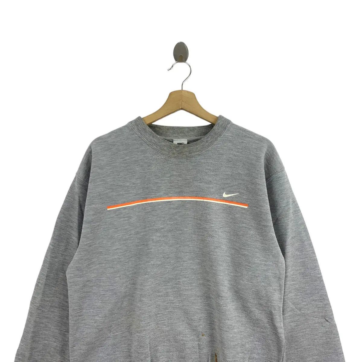 Nike Vintage 90’ NIKE SIDE LOGO Gray Crewneck Pullover Sweatshirt Size US M / EU 48-50 / 2 - 3 Thumbnail