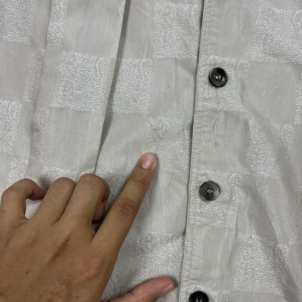 Japanese Brand × Kansai Yamamoto × Vintage 1990s Kansai Profumo - Checkered Orient Size US L / EU 52-54 / 3 - 4 Thumbnail