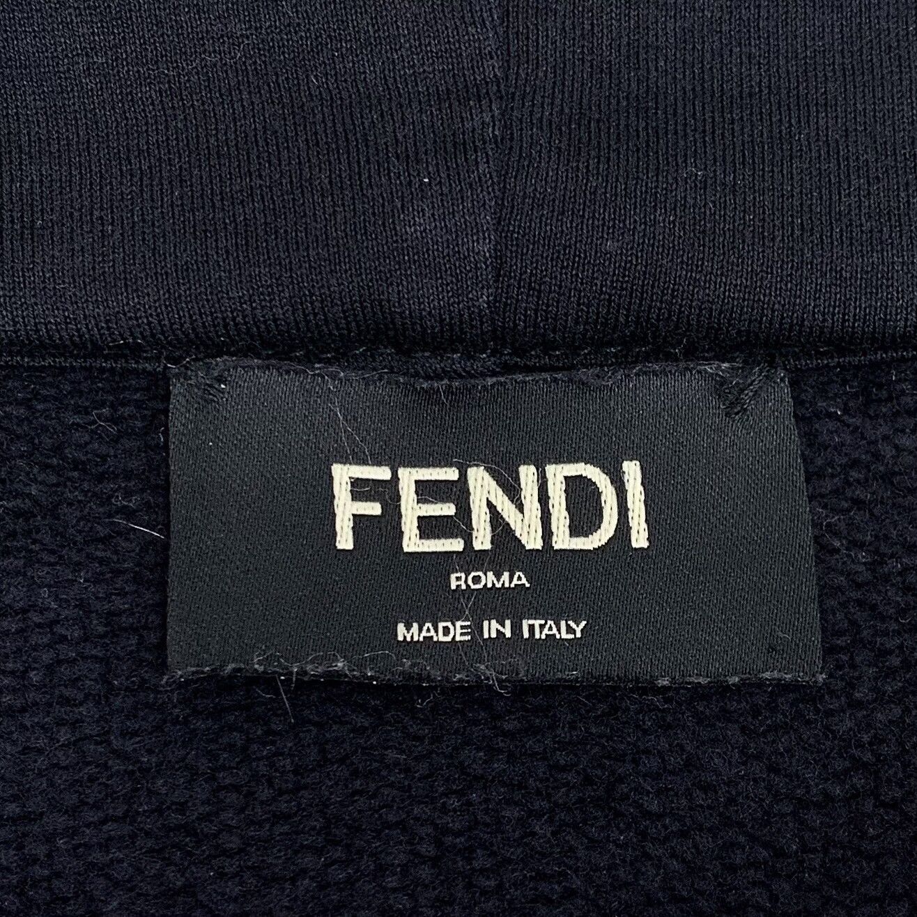 Fendi black logo hoodie with yellow details Size US L / EU 52-54 / 3 - 6 Thumbnail