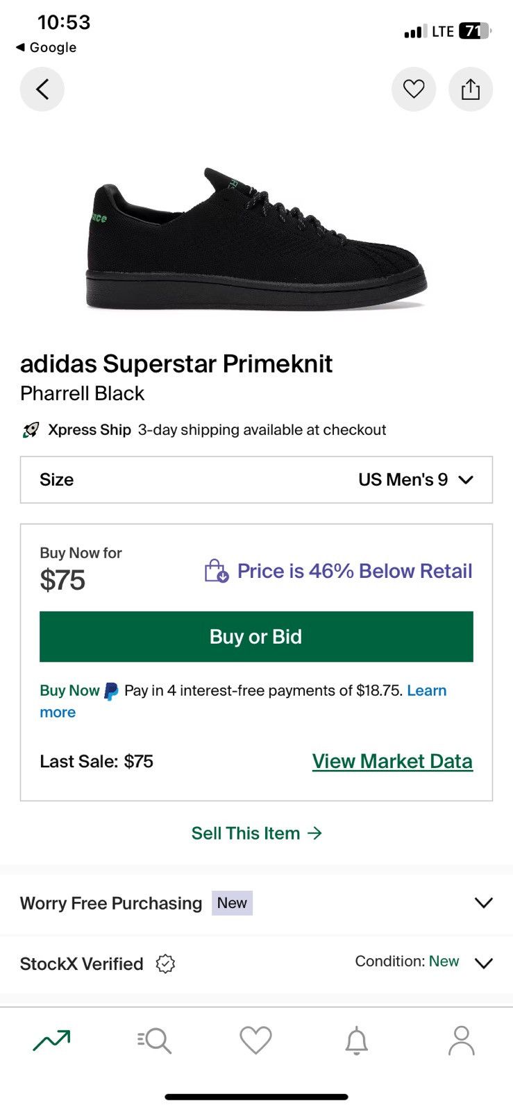 Adidas Human Made x Adidas x Pharrell Superstar PrimeKnit Size US 9 / EU 42 - 14 Thumbnail