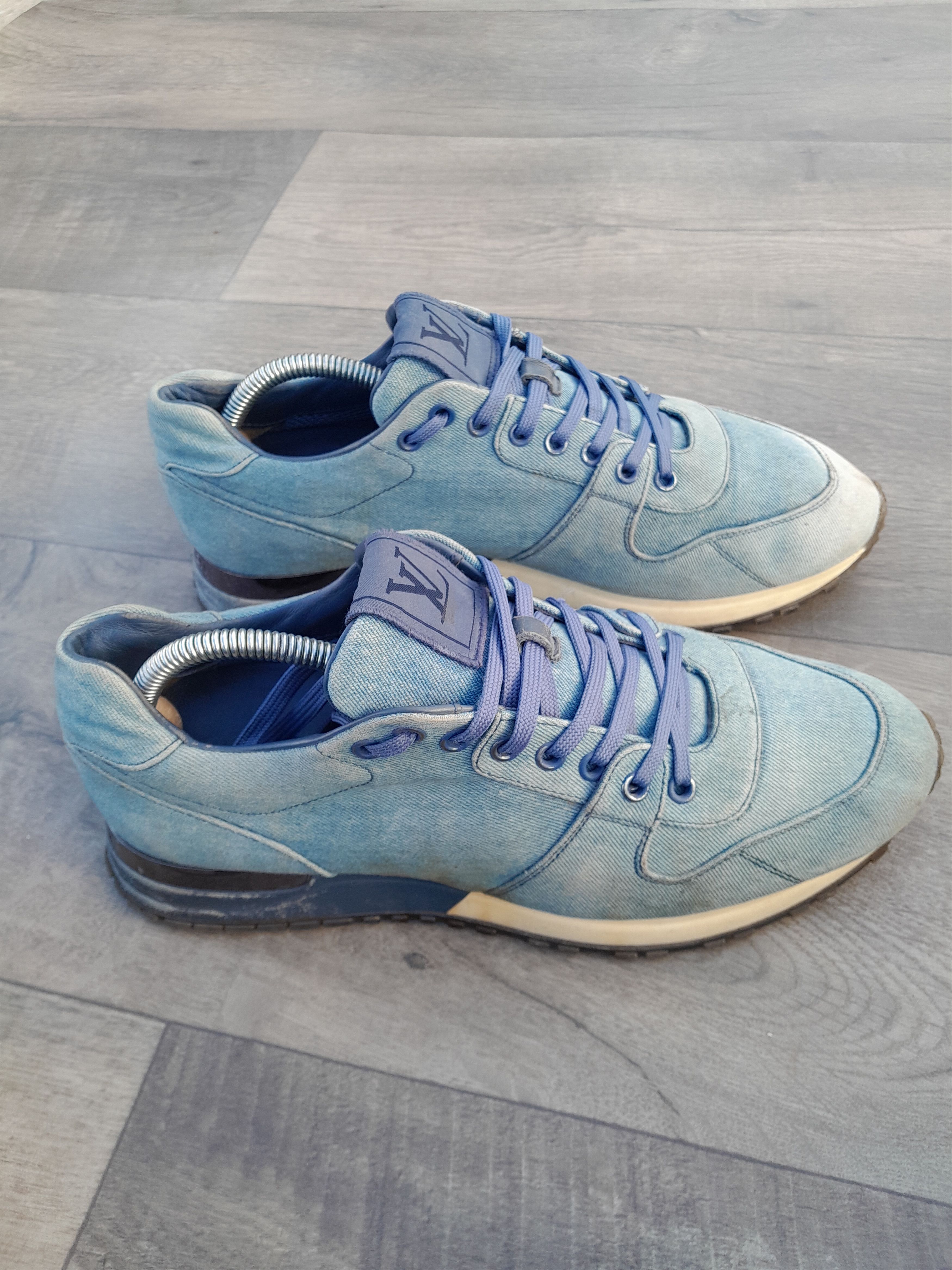 Louis Vuitton Louis Vuitton Run Away sneakers in blue denim. Size US 7.5 / EU 40-41 - 2 Thumbnail