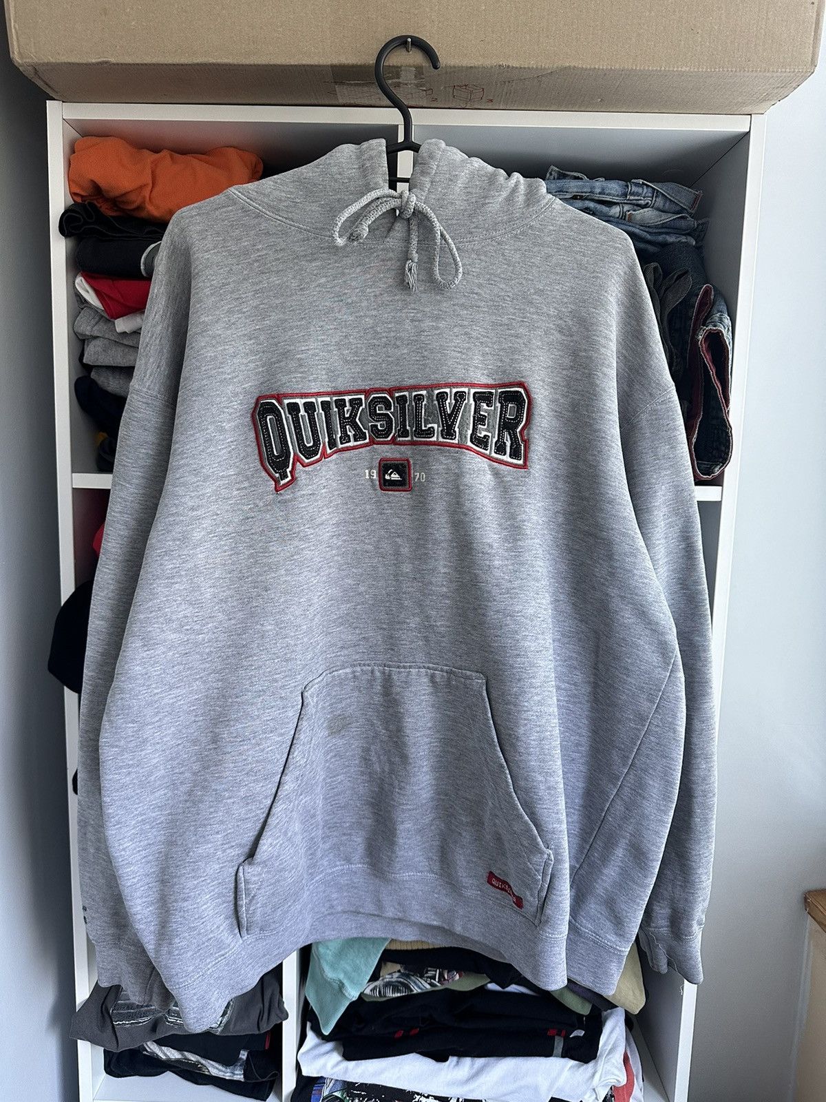 Quiksilver 🔥VINTAGE DISTRESSED QUIKSILVER SURF BAGGY HOODIE🔥 Size US M / EU 48-50 / 2 - 1 Thumbnail