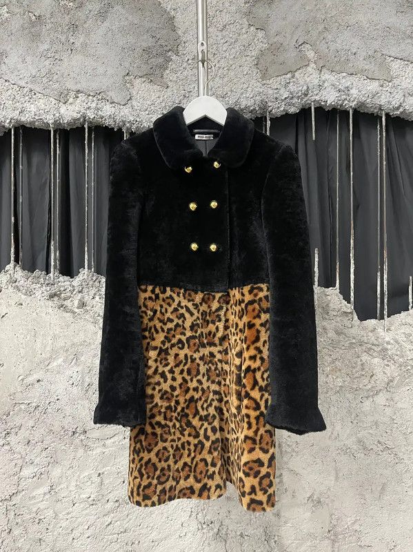 Miu Miu Miu Miu Color-Block Women's Coat 0089 Size ONE SIZE - 1 Thumbnail