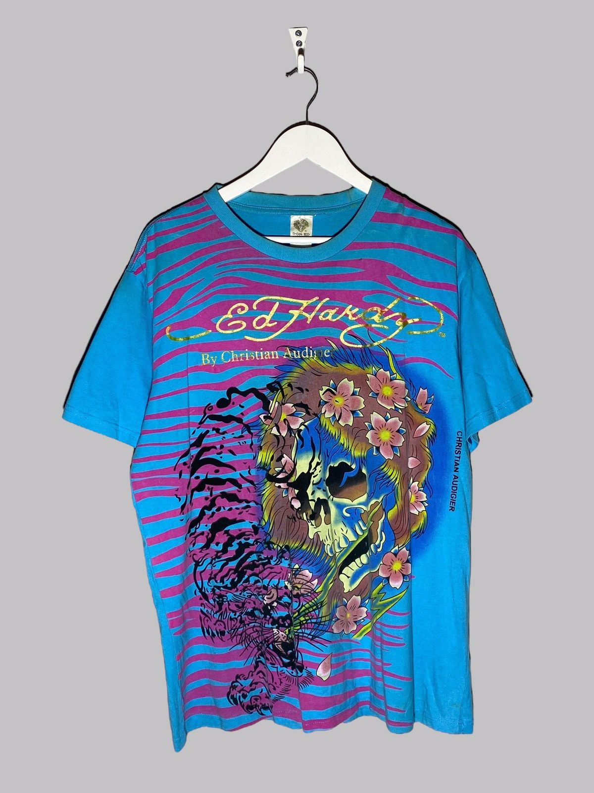 Japanese Brand × Vintage Vintage Ed Hardy Christian Audigier Overprint Y2k T-shirt Size US L / EU 52-54 / 3 - 1 Thumbnail