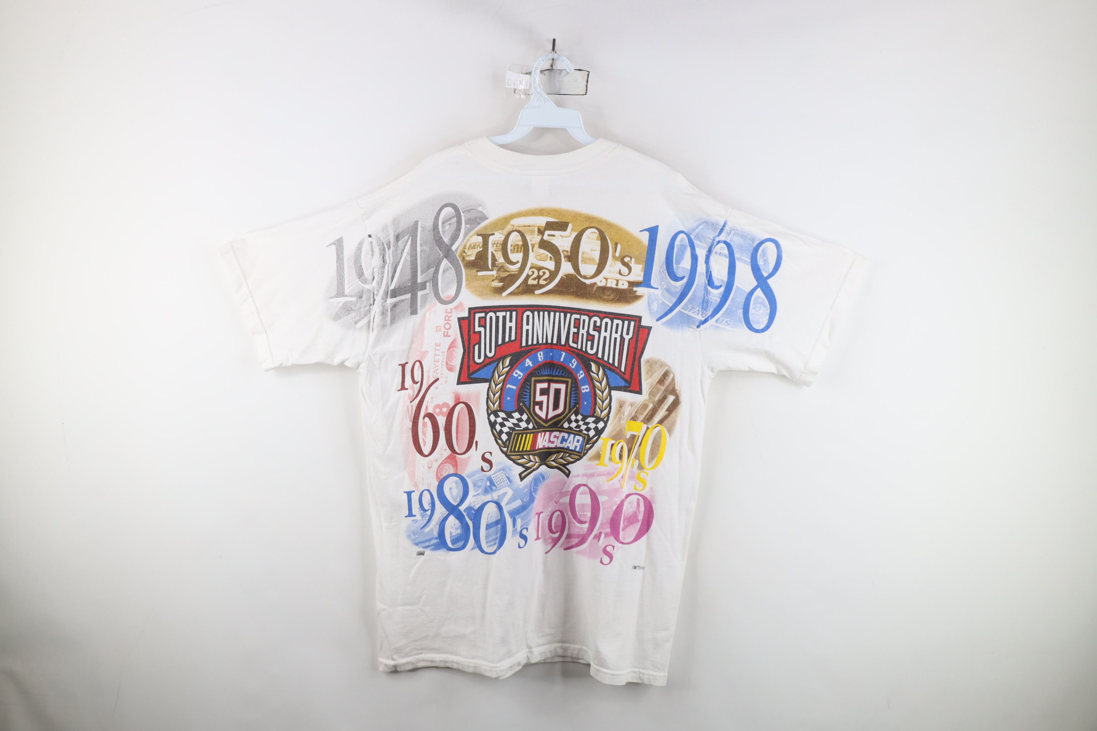 Vintage Vintage 90s NASCAR All Over Print Short Sleeve T-Shirt Size US XL / EU 56 / 4 - 13 Thumbnail