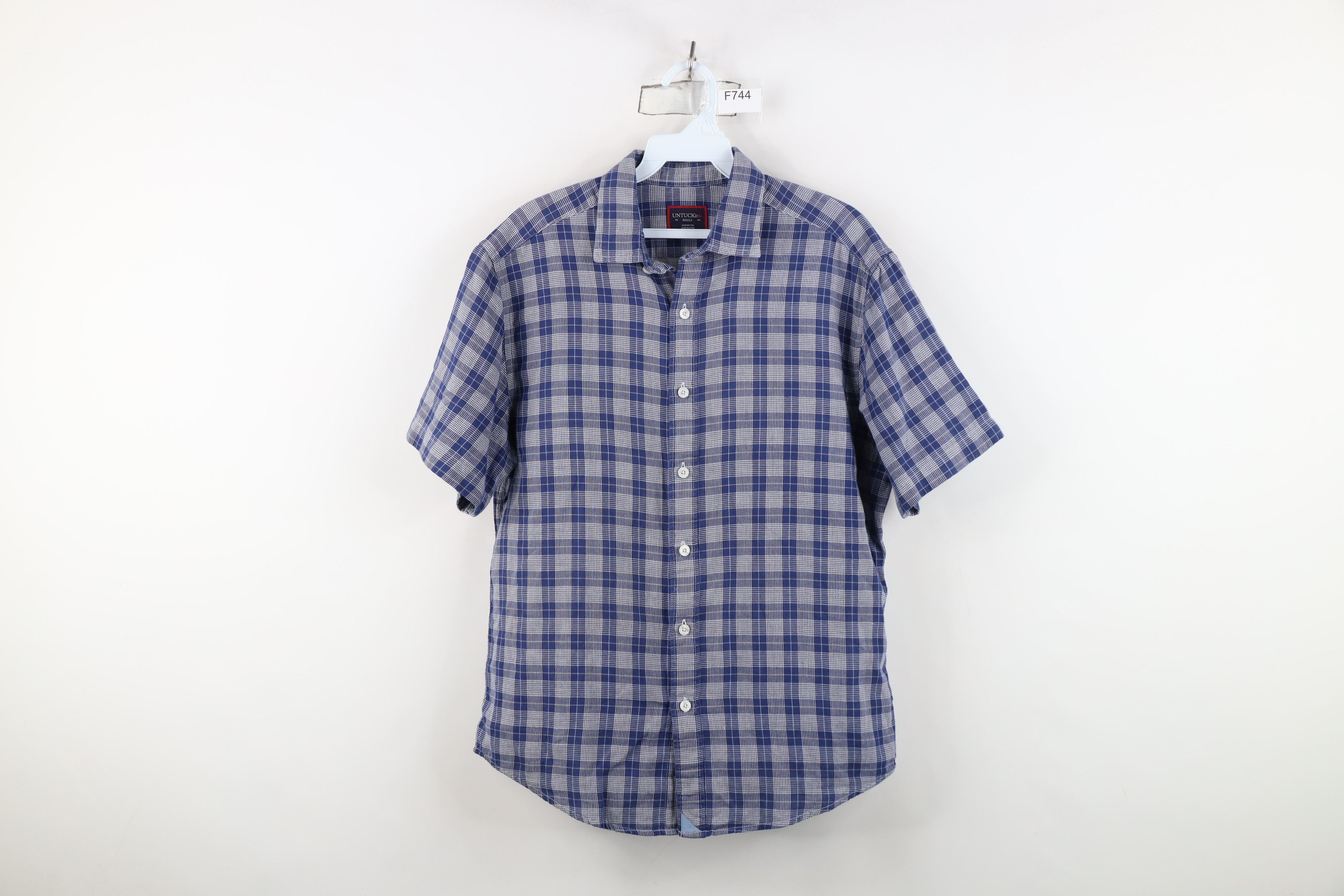 UNTUCKit Untuckit Flannel Short Sleeve Collared Button Shirt Plaid Size US S / EU 44-46 / 1 - 1 Thumbnail