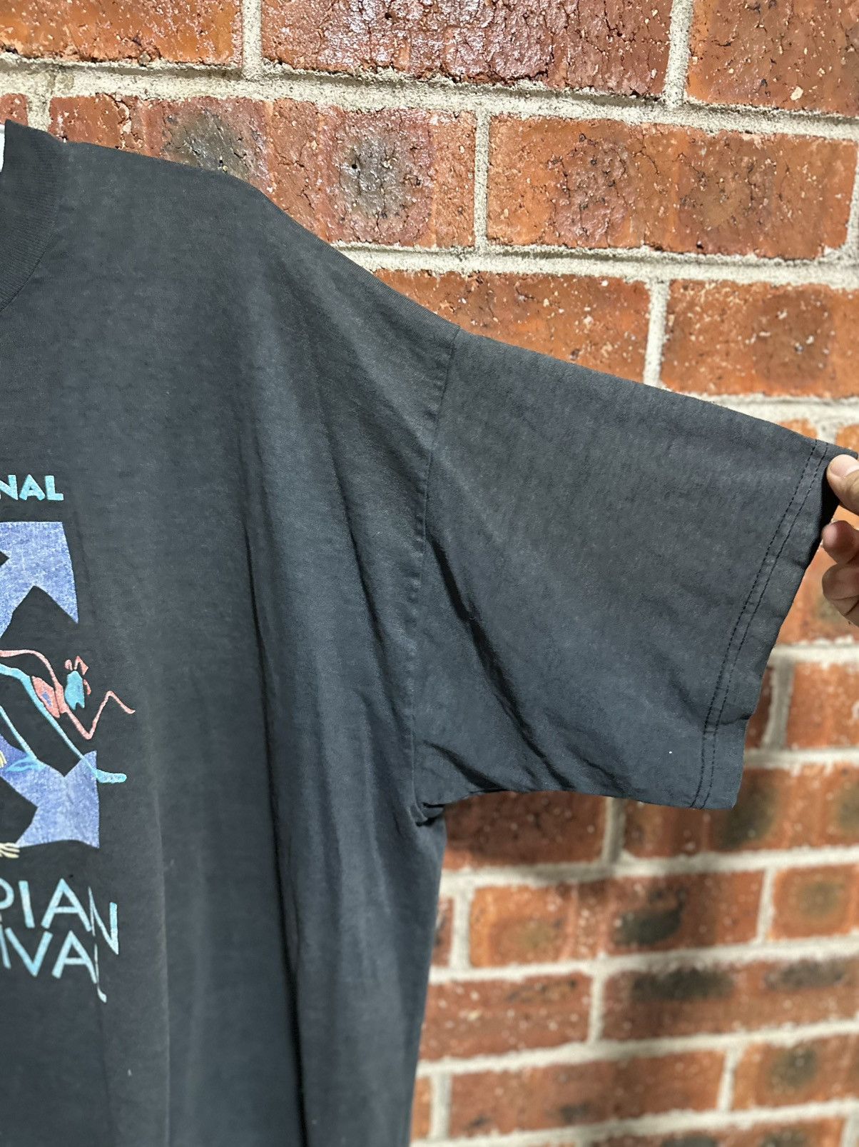 Fruit Of The Loom Thrashed vintage 1998 International The Spian Fest Tee Size US XXL / EU 58 / 5 - 10 Thumbnail