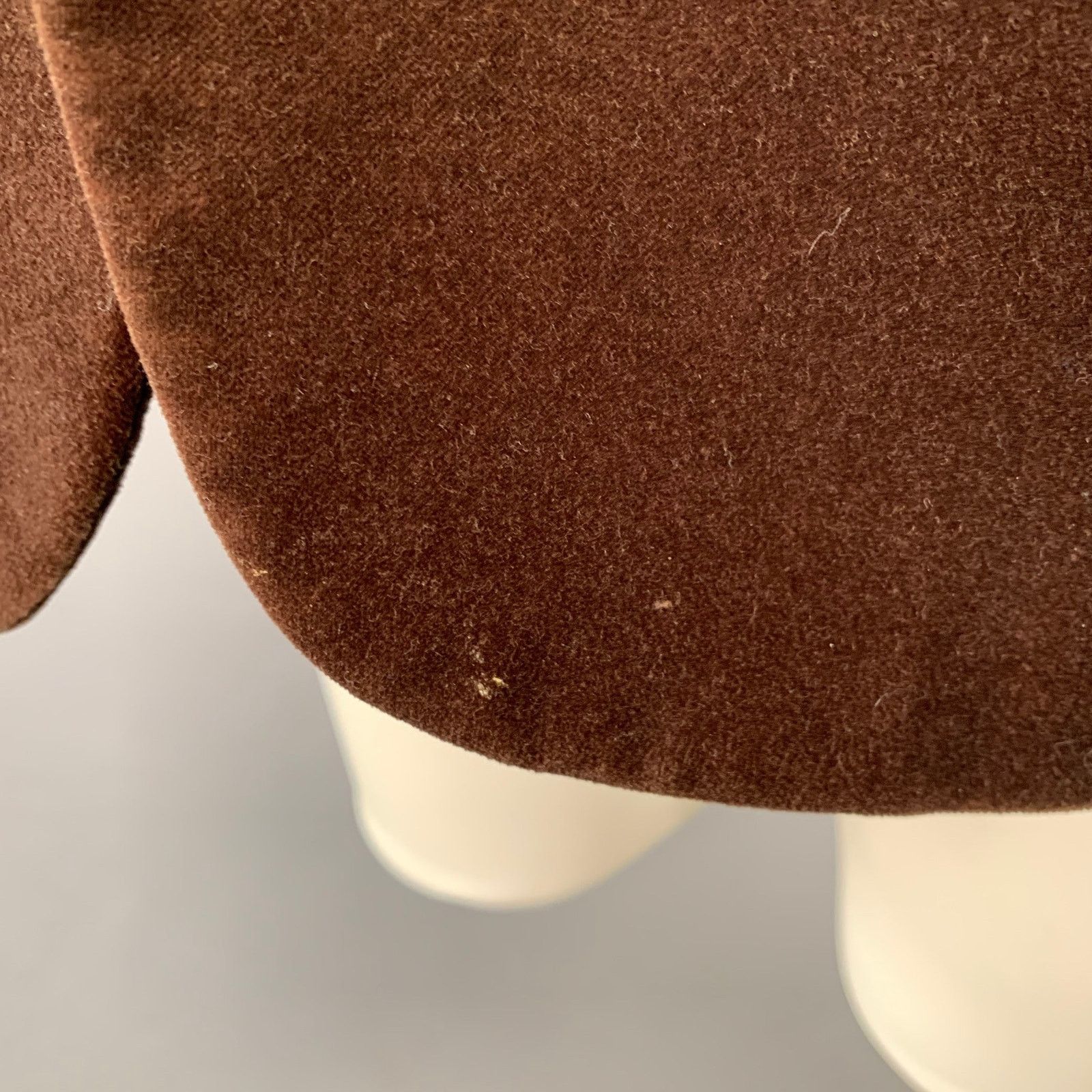 Ungaro Paris UNGARO Regular Brown Velvet Cotton Peak Lapel Sport Coat Size 40R - 5 Thumbnail