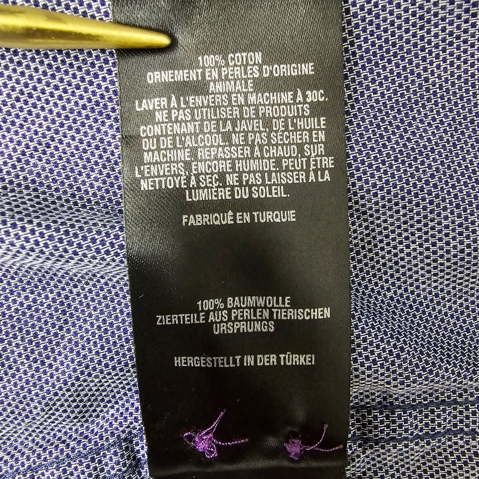 Ted Baker TED BAKER IFEL Semi Plain Shirt Micro Dot Navy Size 6 XXL XL Size US XXL / EU 58 / 5 - 14 Thumbnail