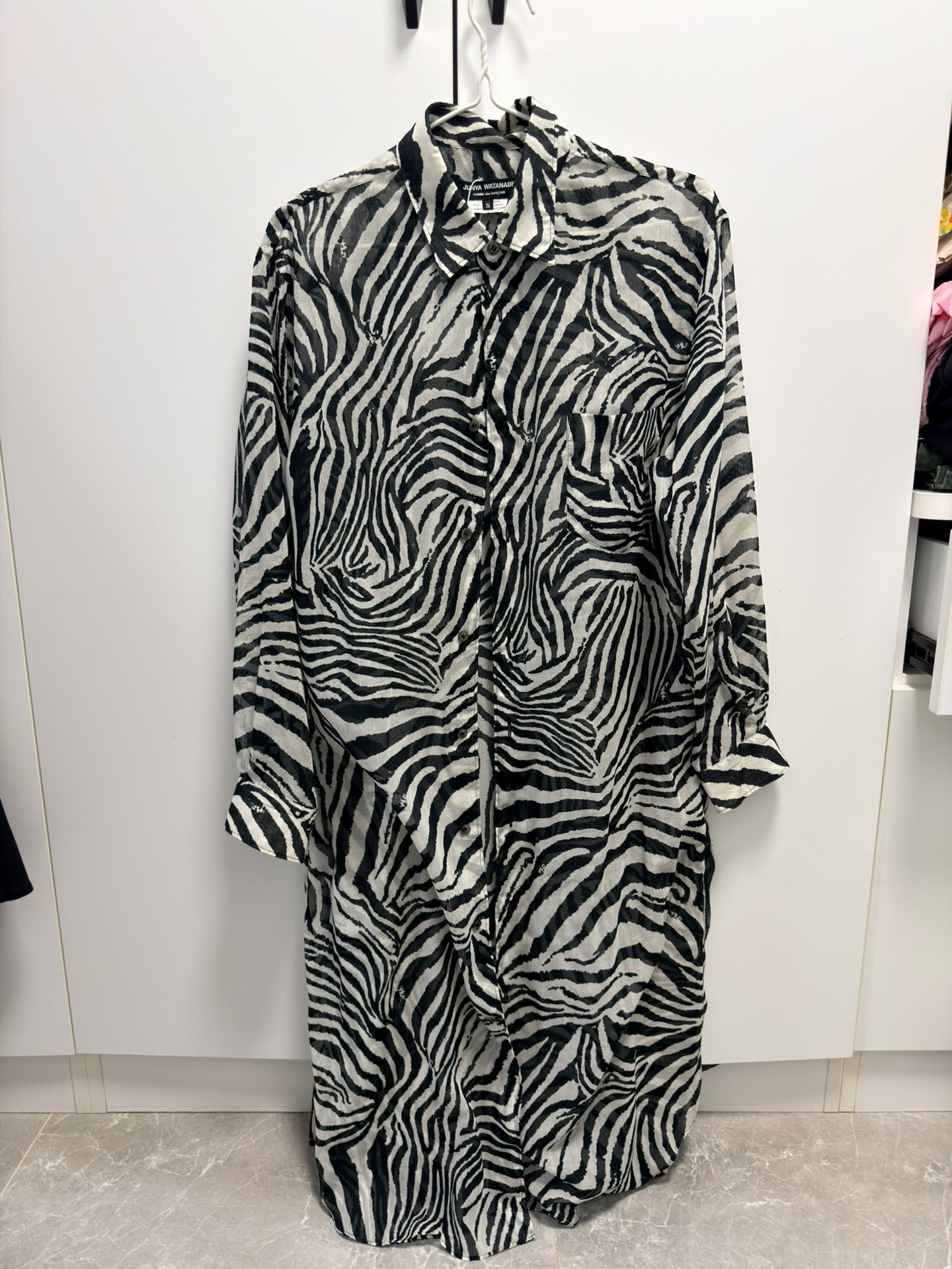 Junya Watanabe Junya Watanabe Zebra Print Long Shirt Size S / US 4 / IT 40 - 1 Thumbnail