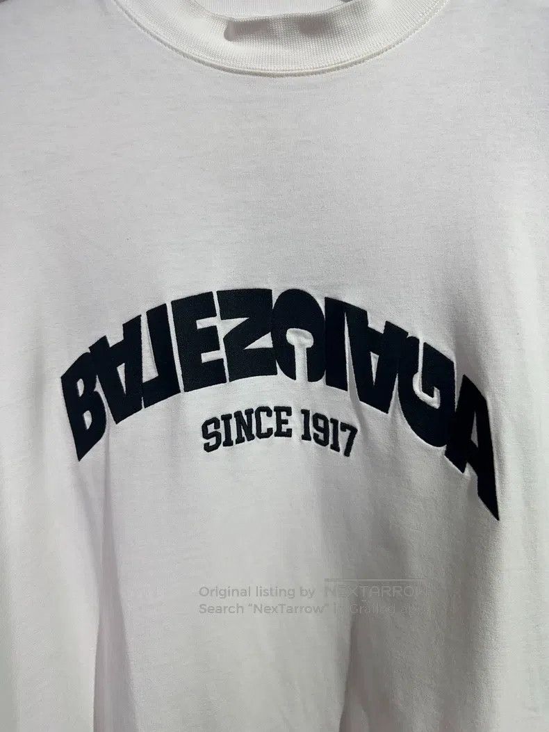 Balenciaga Balenciaga Embroidered Reversed Letter Logo T-Shirt Size US L / EU 52-54 / 3 - 3 Thumbnail