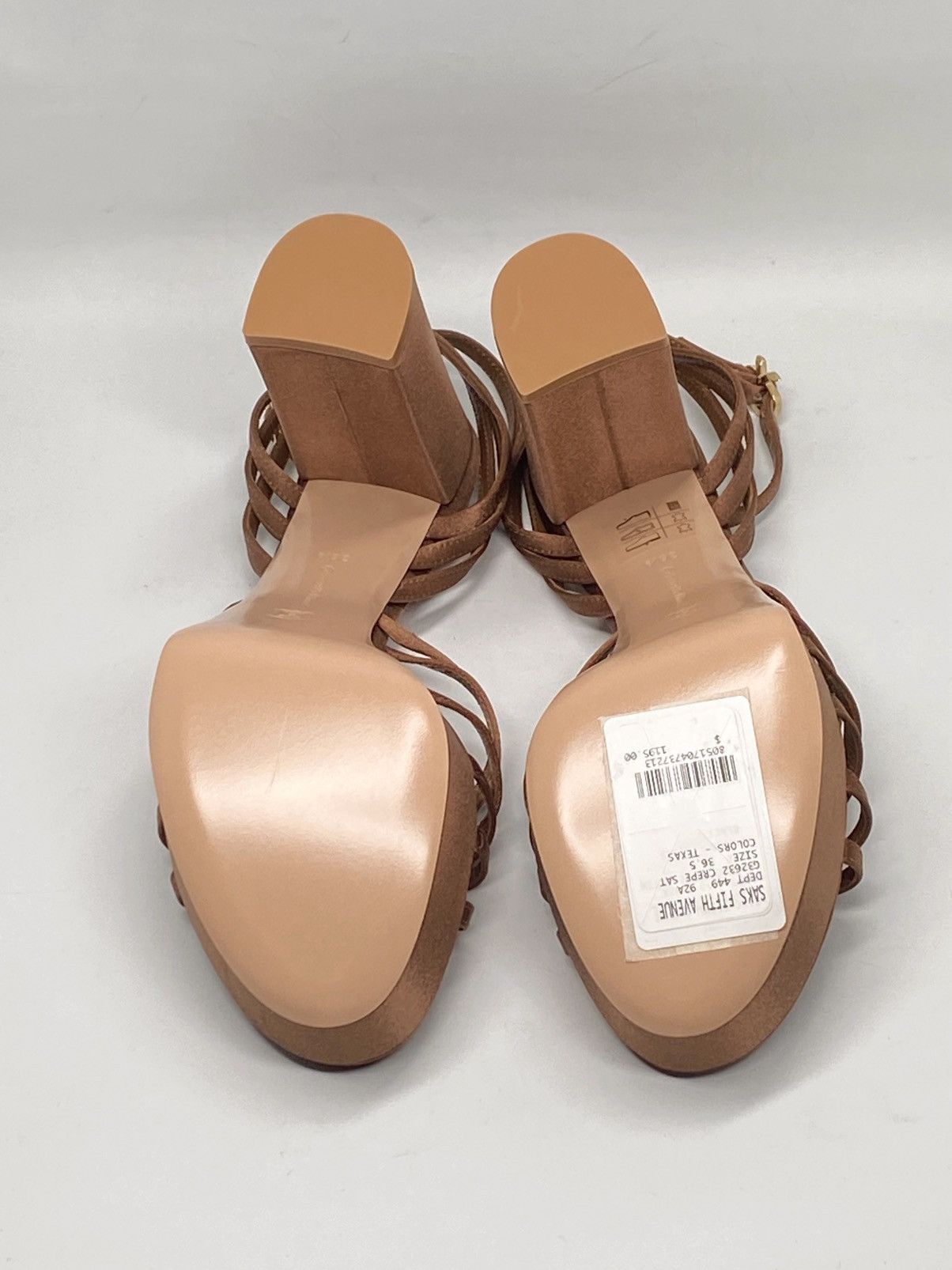 Gianvito Rossi GIANVITO ROSSI Crepe Ankle-Strap Platform Sandals size 36.5 Size US 6.5 / IT 36.5 - 14 Thumbnail