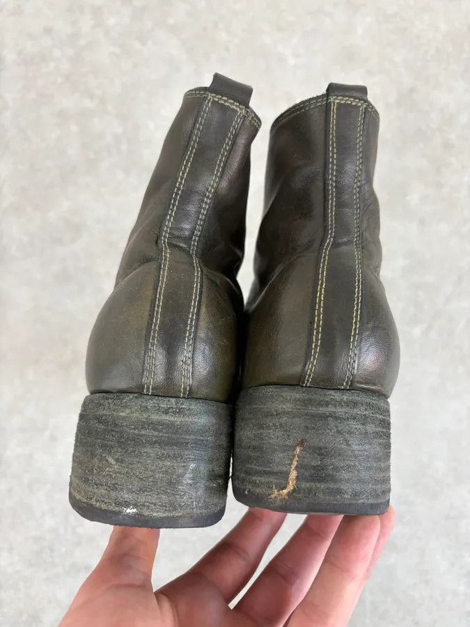 Guidi Guidi Horse Leather Dark Green Zip Boots Size US 6 / IT 36 - 7 Thumbnail