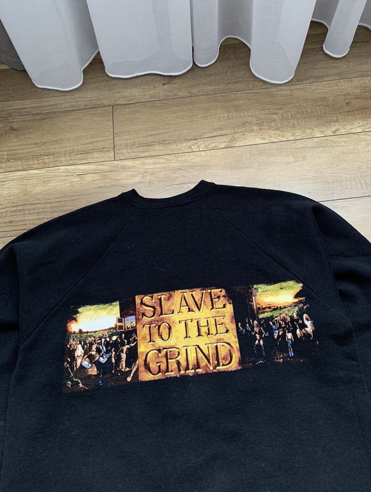 Band Tees 1991 Skid Row Slave To The Grind Jesus Vintage Sweatshirt Size US XL / EU 56 / 4 - 5 Thumbnail