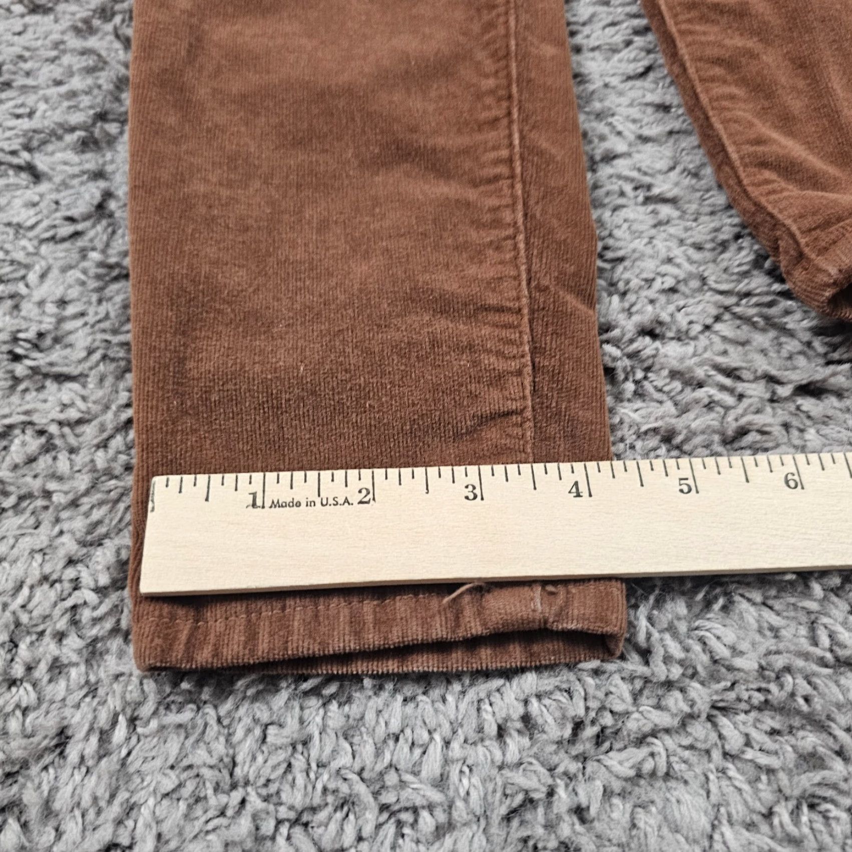 Frame FRAME Brown Corduroy Skinny Pants Womens Size 25 Mid Rise Stretch 23x28 Size 23" - 7 Thumbnail