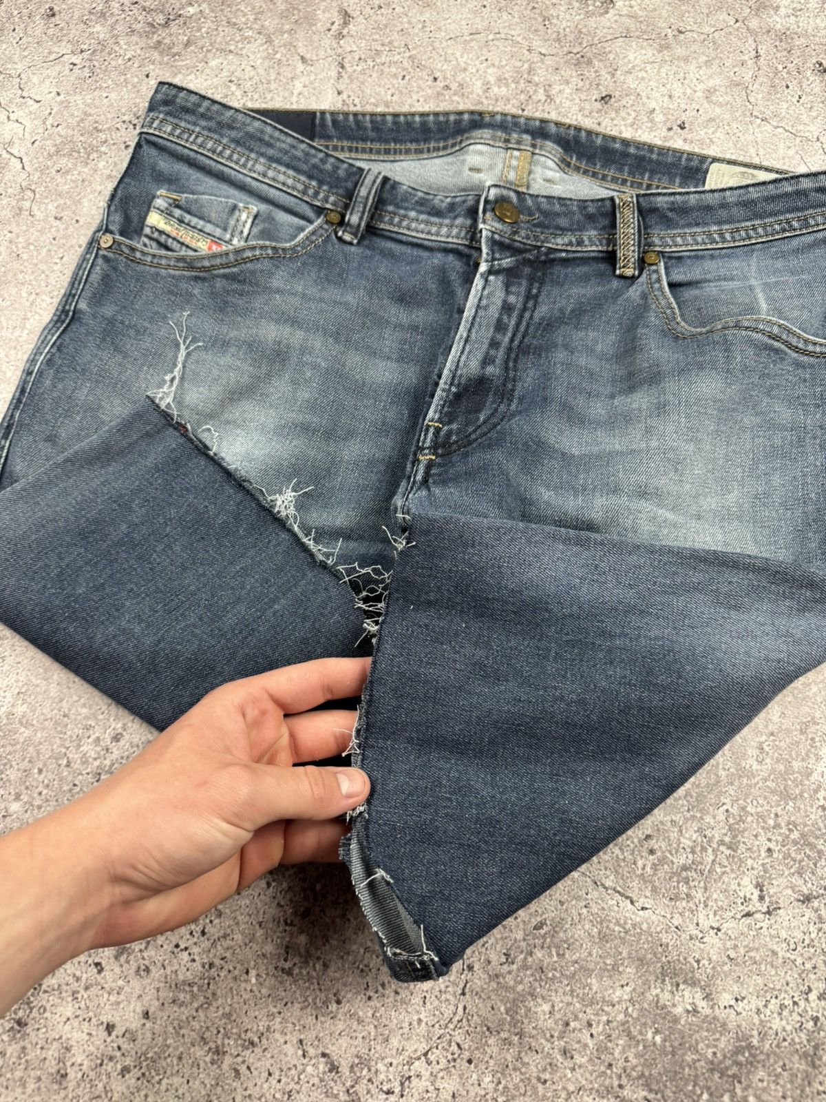Diesel VINTAGE DIESEL DENIM DISTRESSED SHORTS JAPAN STREETWEAR Y2K Size US 36 / EU 52 - 7 Thumbnail