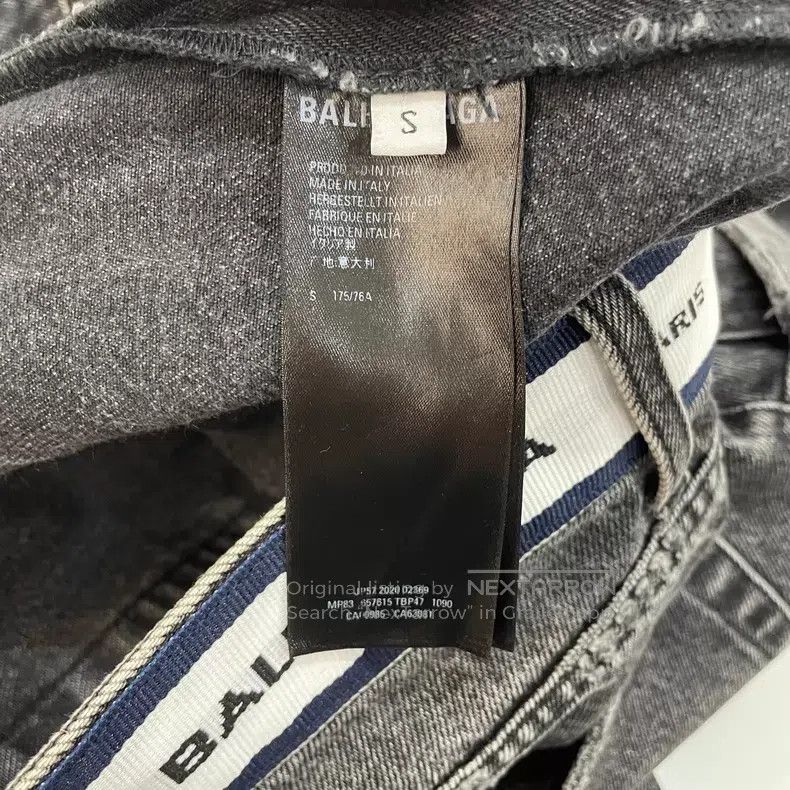 Balenciaga Balenciaga size S Black Water-Washed Distressed Belt Jacqu Size US 27 - 8 Thumbnail
