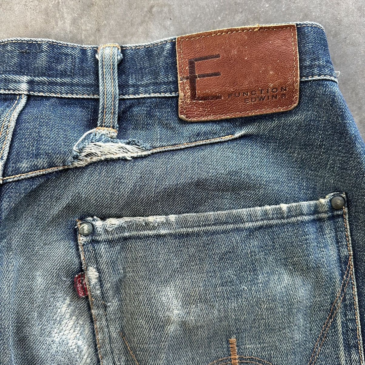 Edwin × Jean × Vintage Vintage Edwin E Function Rusty Faded Distressed Jean Denim Size US 32 / EU 48 - 15 Thumbnail