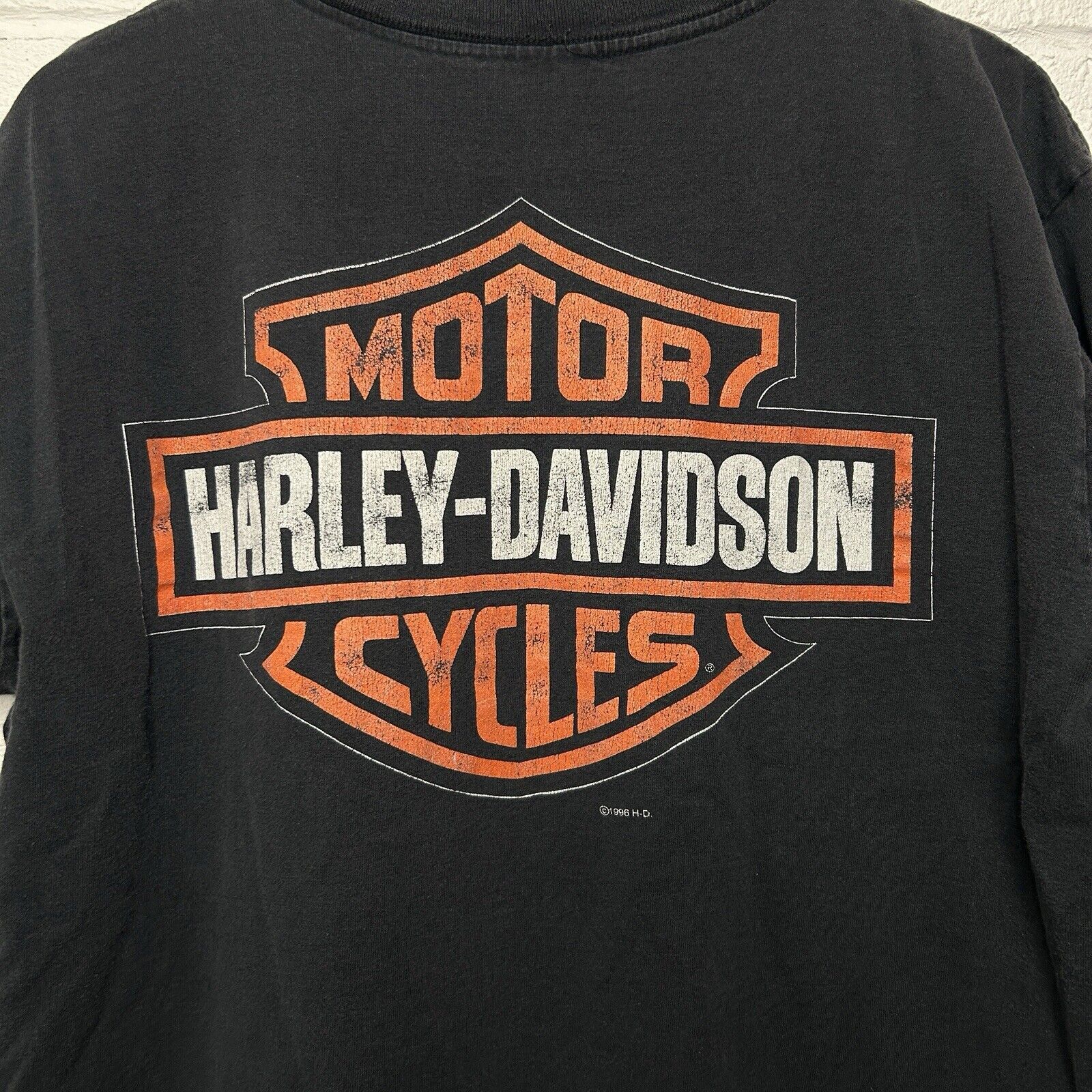 Harley Davidson Vintage Harley Davidson 1996 Divine Black T-Shirt Size US XL / EU 56 / 4 - 4 Thumbnail