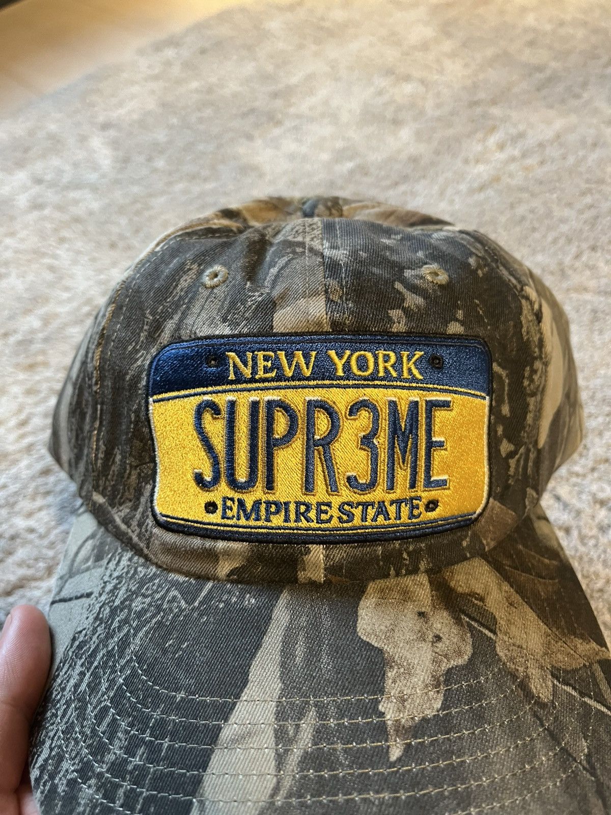 Supreme Supreme license plate 6-panel hat | Grailed