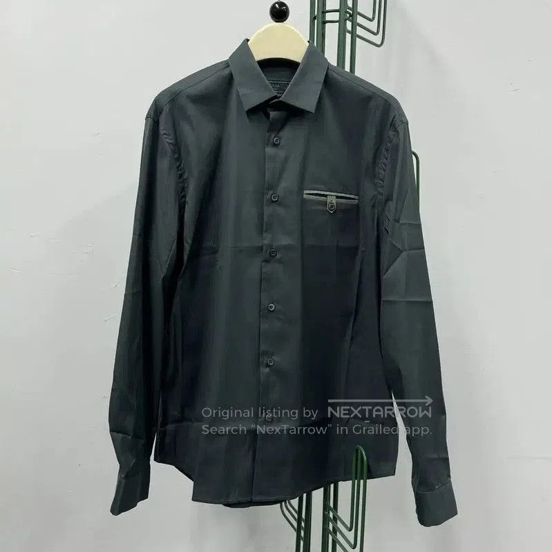 Prada Prada Green Long Sleeve Cotton Shirt. Size US S / EU 44-46 / 1 - 1 Thumbnail