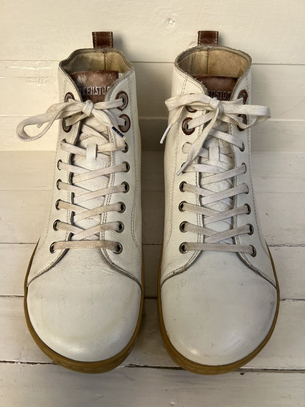 Birkenstock Birkenstock Men's Sneakers White Leather Bartlett Size US 10 / EU 43 - 5 Thumbnail