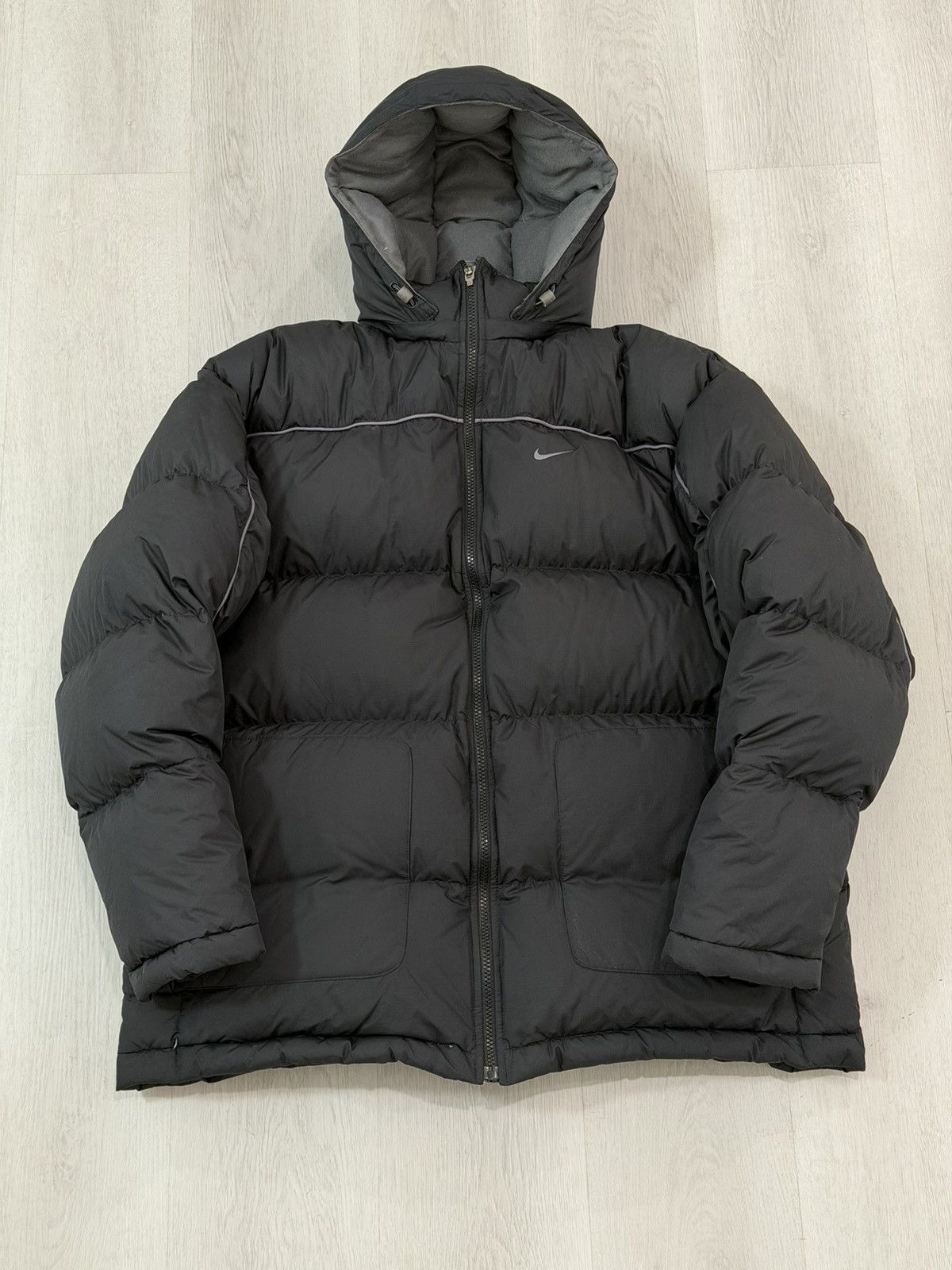 Nike Vintage 90s Y2K Nike Down Fill Puffer Jacket Detachable Hood Size US L / EU 52-54 / 3 - 1 Thumbnail