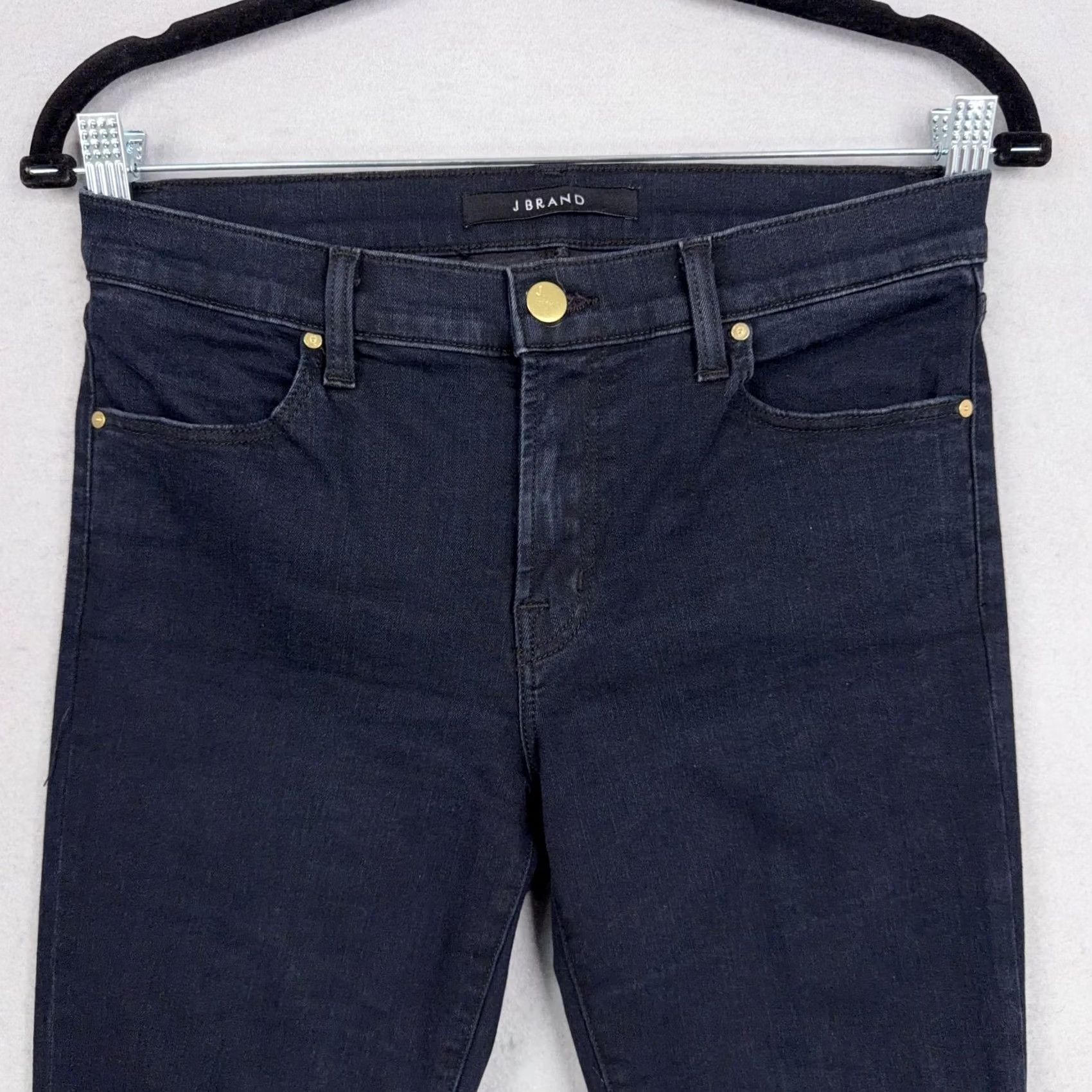 J Brand J Brand Jeans Womens 27 Blue Mercy Mid Rise Cropped Distressed Raw Hem Skinny Size 27" / US 4 / IT 40 - 2 Thumbnail
