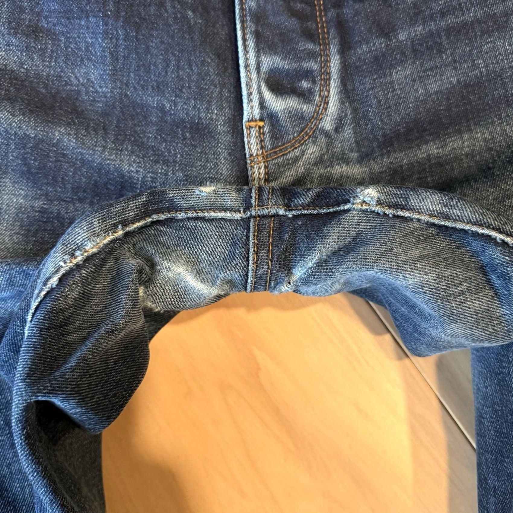 Vintage COF Studio Jeans 32 Blue Dark Wash Minimalist Workwear Slim Denim Cotton 5-Pocket USA Western Mens Jeans Size US 32 / EU 48 - 5 Thumbnail