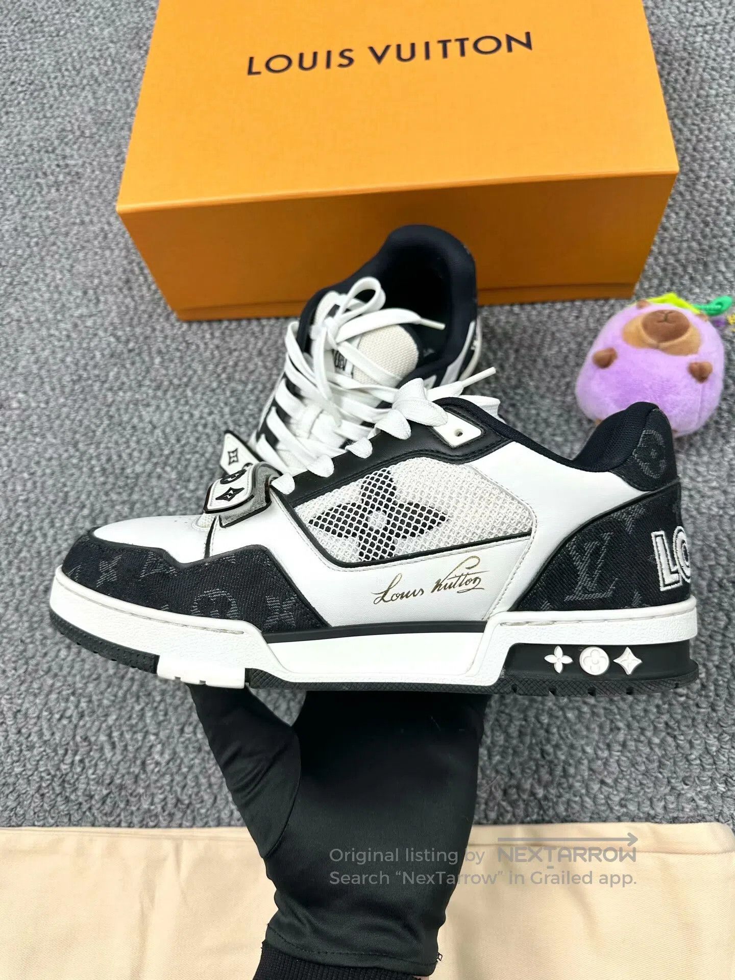 Louis Vuitton Louis Vuitton Black and White Panda Magic Tape Casual Snea Size US 9.5 / EU 42-43 - 4 Thumbnail
