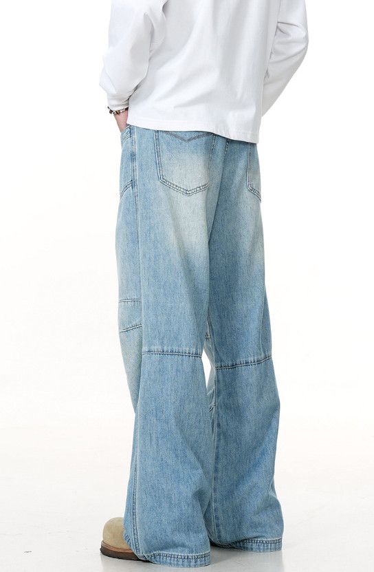 Japanese Brand American washed men's retro straight casual flared jeans Size US 32 / EU 48 - 4 Thumbnail