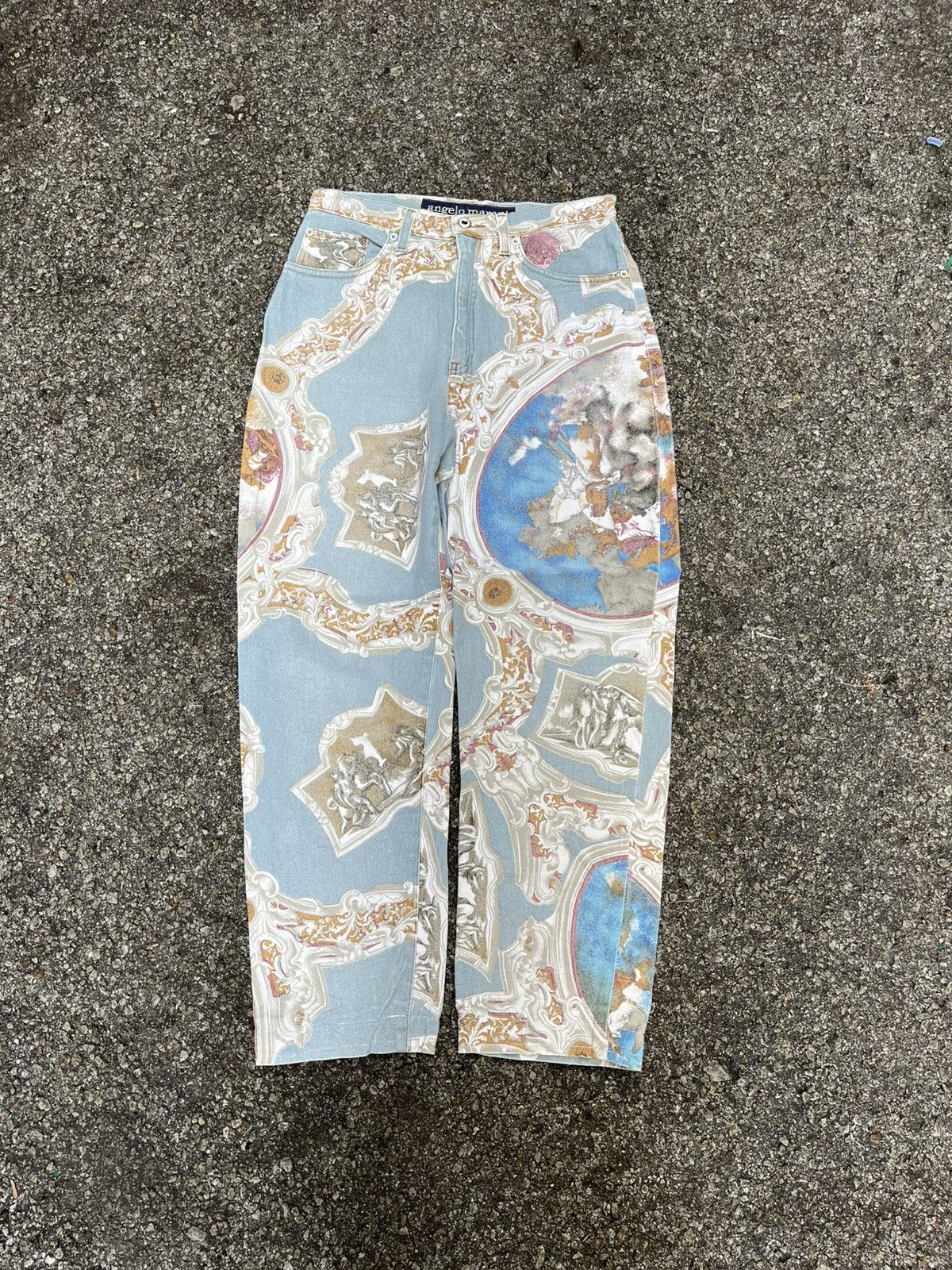 Vintage Rare Angelo Marani Graphic Pants Size US 29 - 1 Thumbnail