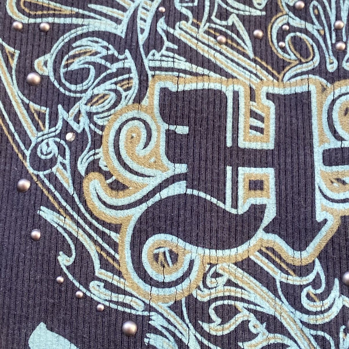 Harley Davidson 📌 Vintage Cropped Harley Davidson Rhinestones Tank Top Size XL / US 12-14 / IT 48-50 - 10 Thumbnail