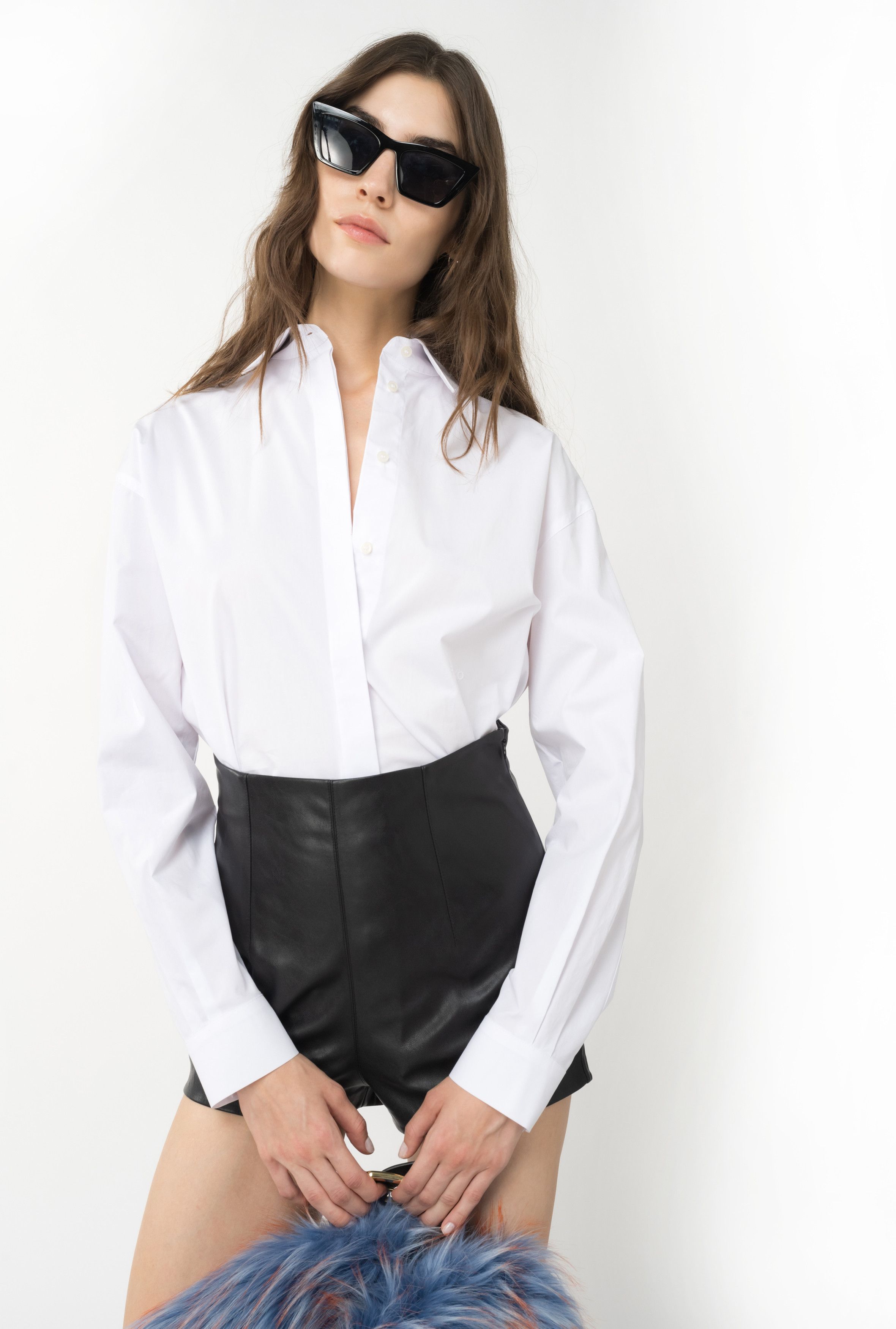 Pinko o1s22i1n0824 Cotton Popeline Shirt in White Size S / US 4 / IT 40 - 3 Thumbnail