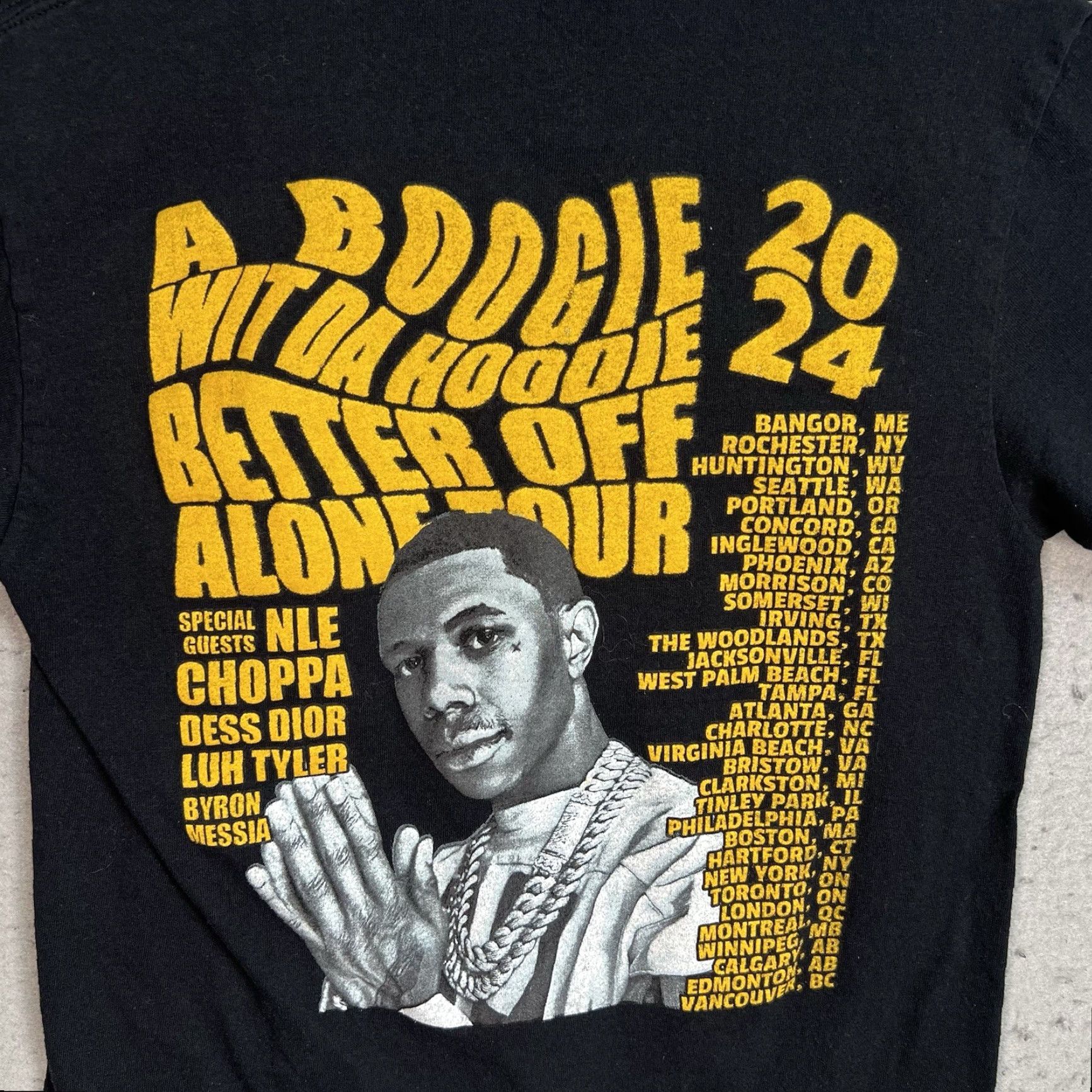 Gildan VINTAGE A Boogie Wit Da Hoodie Better Off Alone Tour 2024 T Shirt Adult Mens Small Black Size US S / EU 44-46 / 1 - 7 Thumbnail