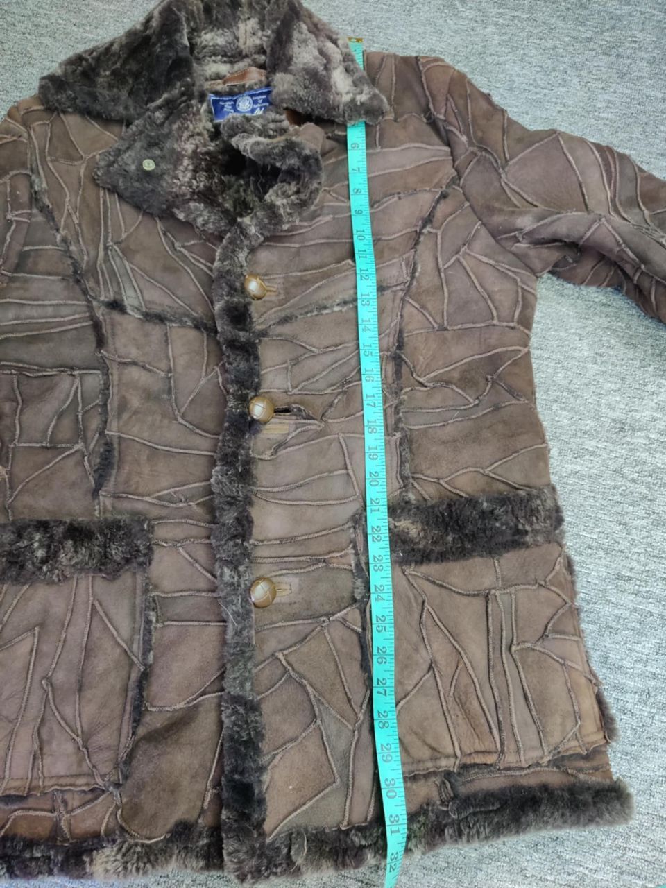 Avirex Vintage 90s Avirex Patchwork Sheepskin Leather Jacket Size US L / EU 52-54 / 3 - 15 Thumbnail