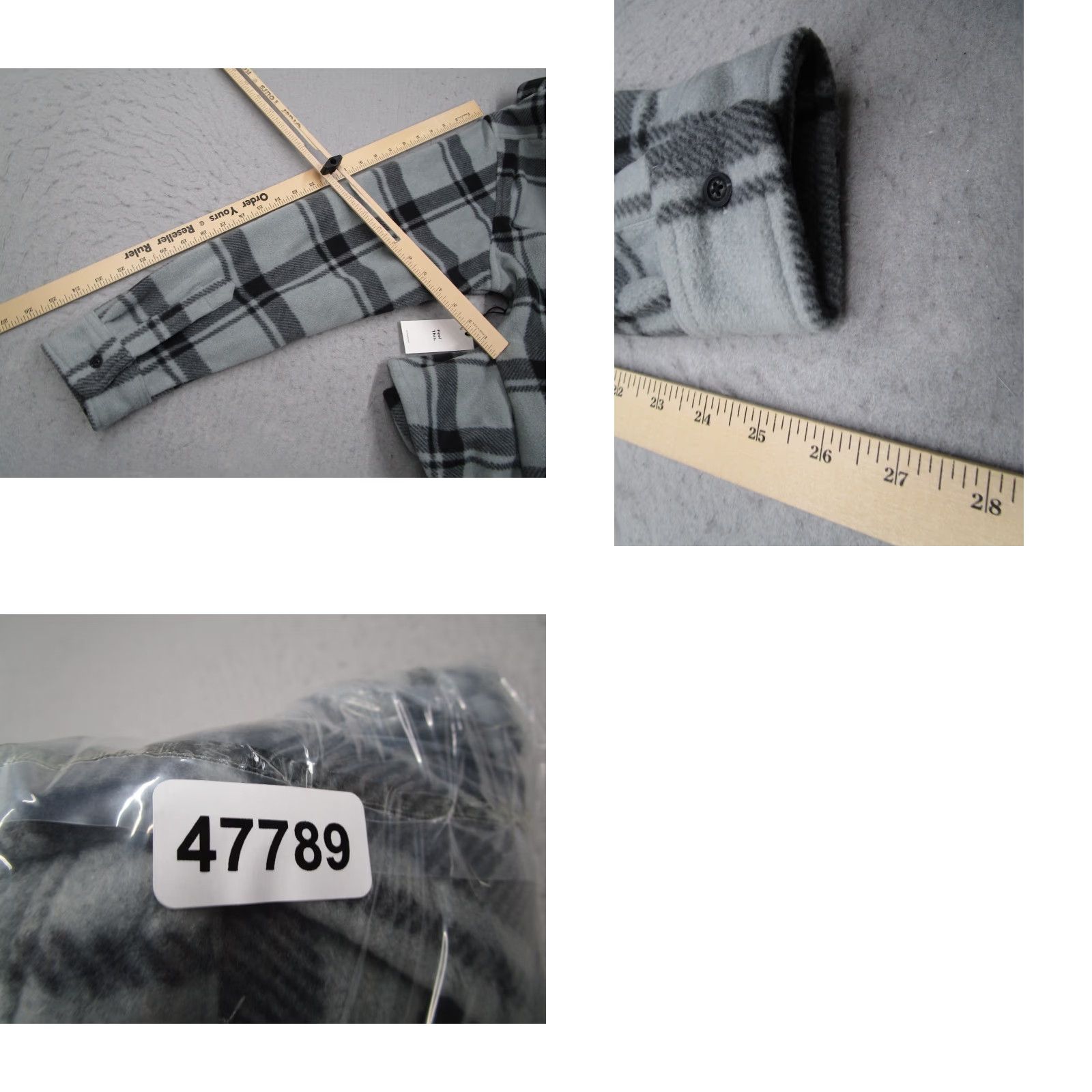Vintage Swet Tailor Shirt Mens XL Gray Fleece Flannel Button Up Long Sleeve Travel Workwear Plaid Casual Size US XL / EU 56 / 4 - 8 Thumbnail