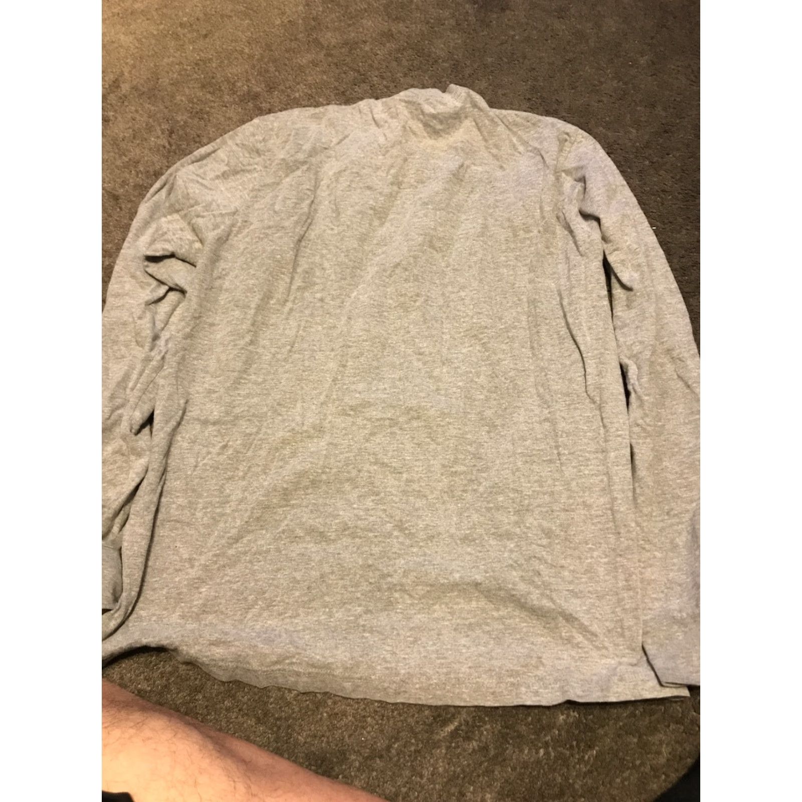Nike NIKE Men's Long-Sleeve T-Shirt Gray sz L Standard Fit Dri-FIT Training T-Shirt Moisture Wicking Crew Neck Size US L / EU 52-54 / 3 - 3 Thumbnail