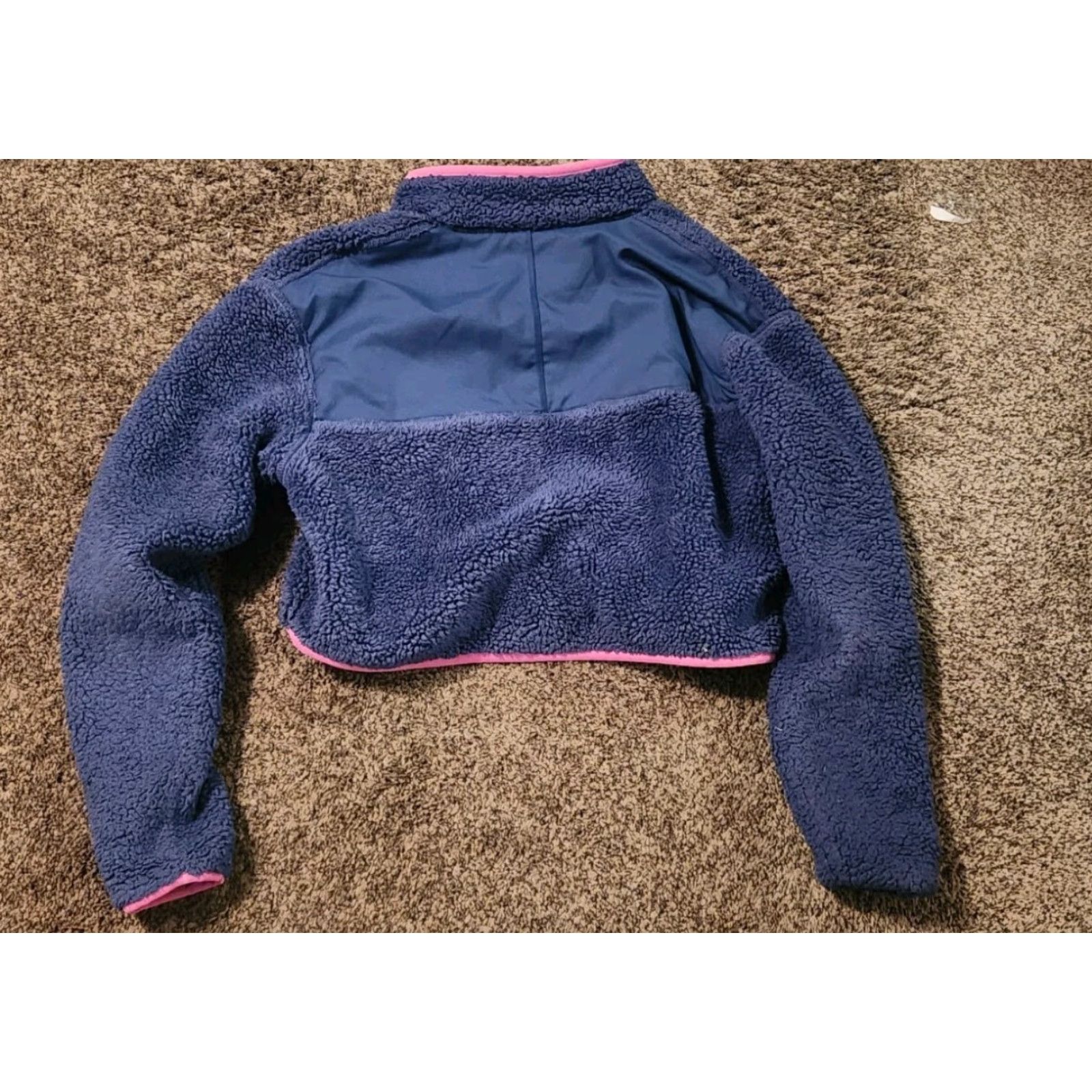 Nike NIKE SPORTSWEAR SHERPA SWEATSHIRT Cropped 1/4 Zip WOMEN'S Small CJ6282-469 Multicolor Size S / US 4 / IT 40 - 2 Thumbnail