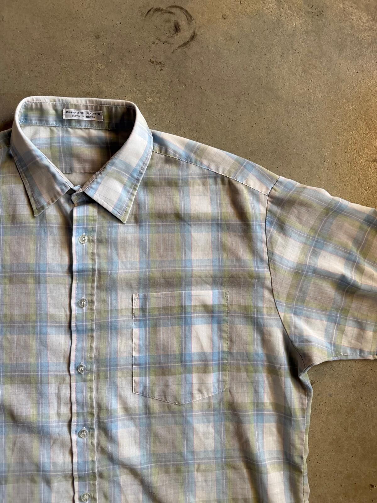 Vintage VTG Button Up White/Blue Shirt Sz L/XL Size US L / EU 52-54 / 3 - 3 Thumbnail