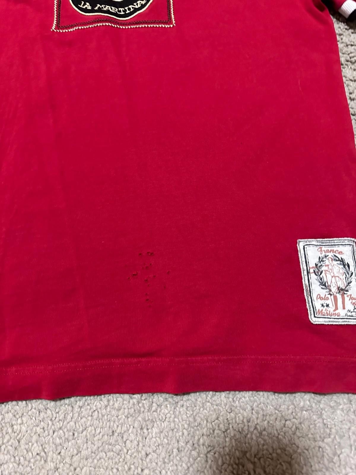 La Martina LA MARTINA Mens Polo Shirt Red L Espana Spain Cotton No 3 Size US L / EU 52-54 / 3 - 9 Thumbnail