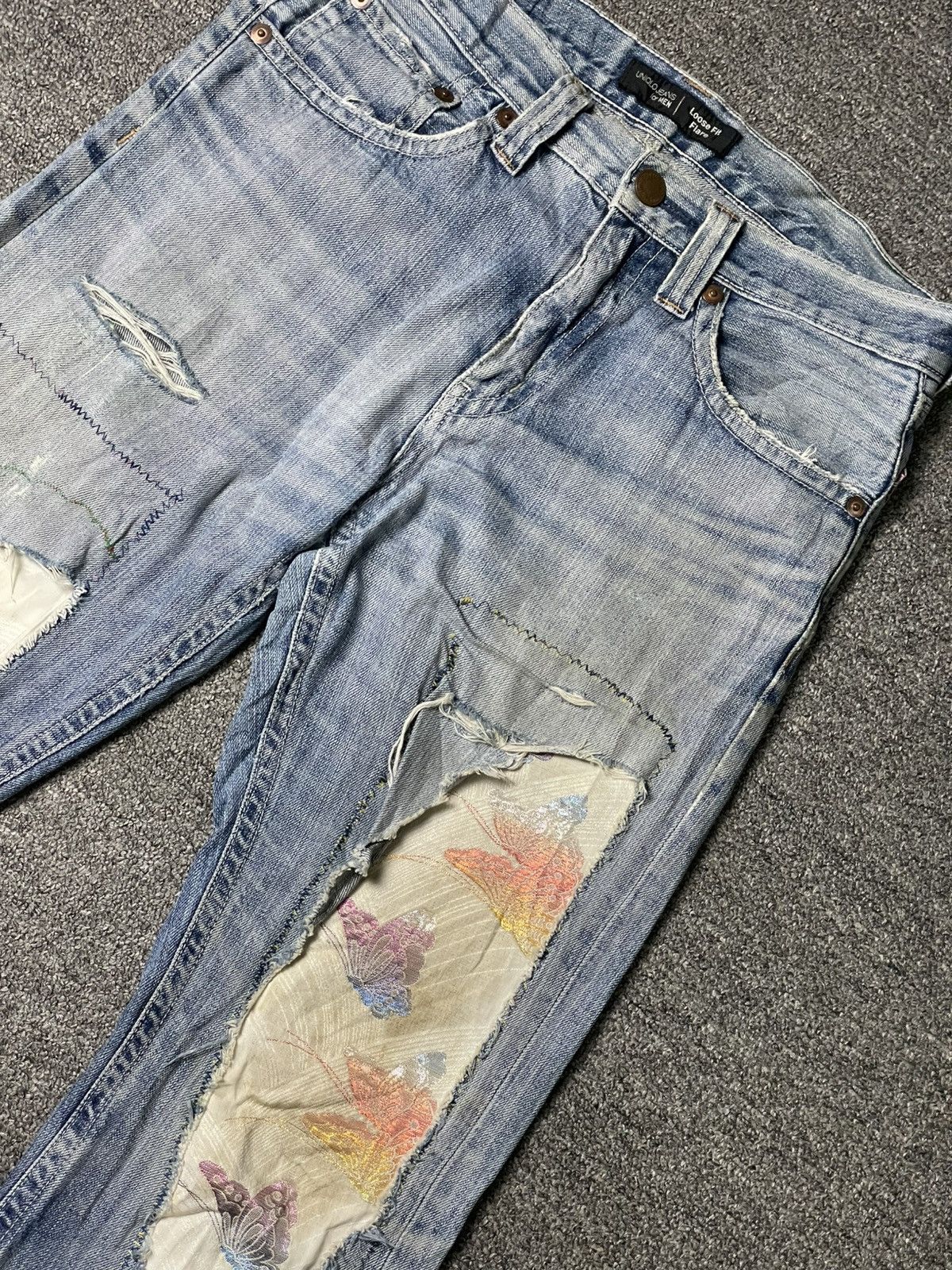 Japanese Brand × Uniqlo × Vintage UNIQLO Jeans Loose Fit Flare Custom Jeans (106) Size US 32 / EU 48 - 4 Thumbnail