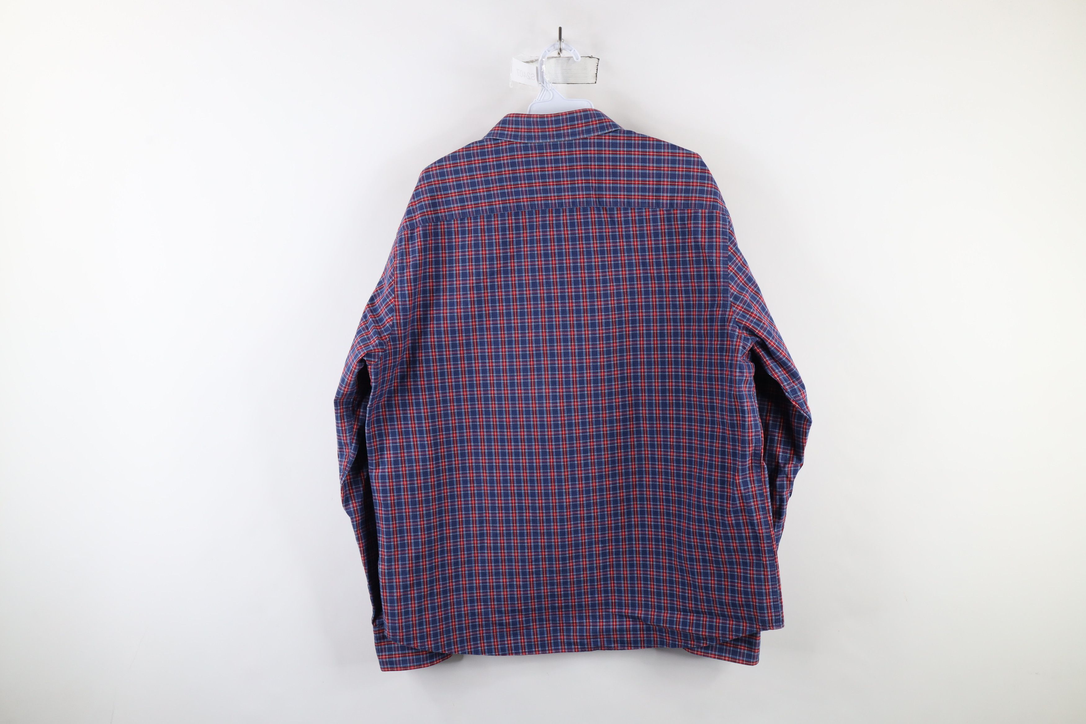 UNTUCKit × Vintage Untuckit Long Sleeve Collared Button Shirt Blue Plaid Cotton Size US XL / EU 56 / 4 - 8 Thumbnail