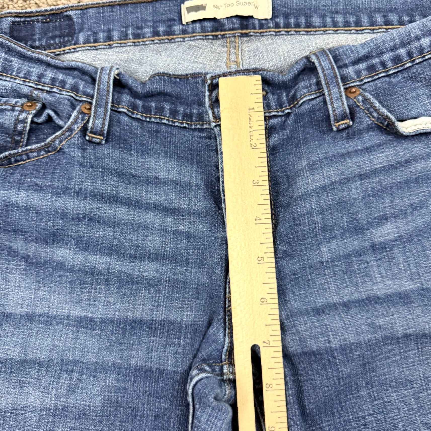 Levi's Levi's Jeans 524 Bootcut Denim 30x31 Women Regular Stretch Dark Wash Blue 13L Size 34" / US 12 / IT 48 - 4 Thumbnail