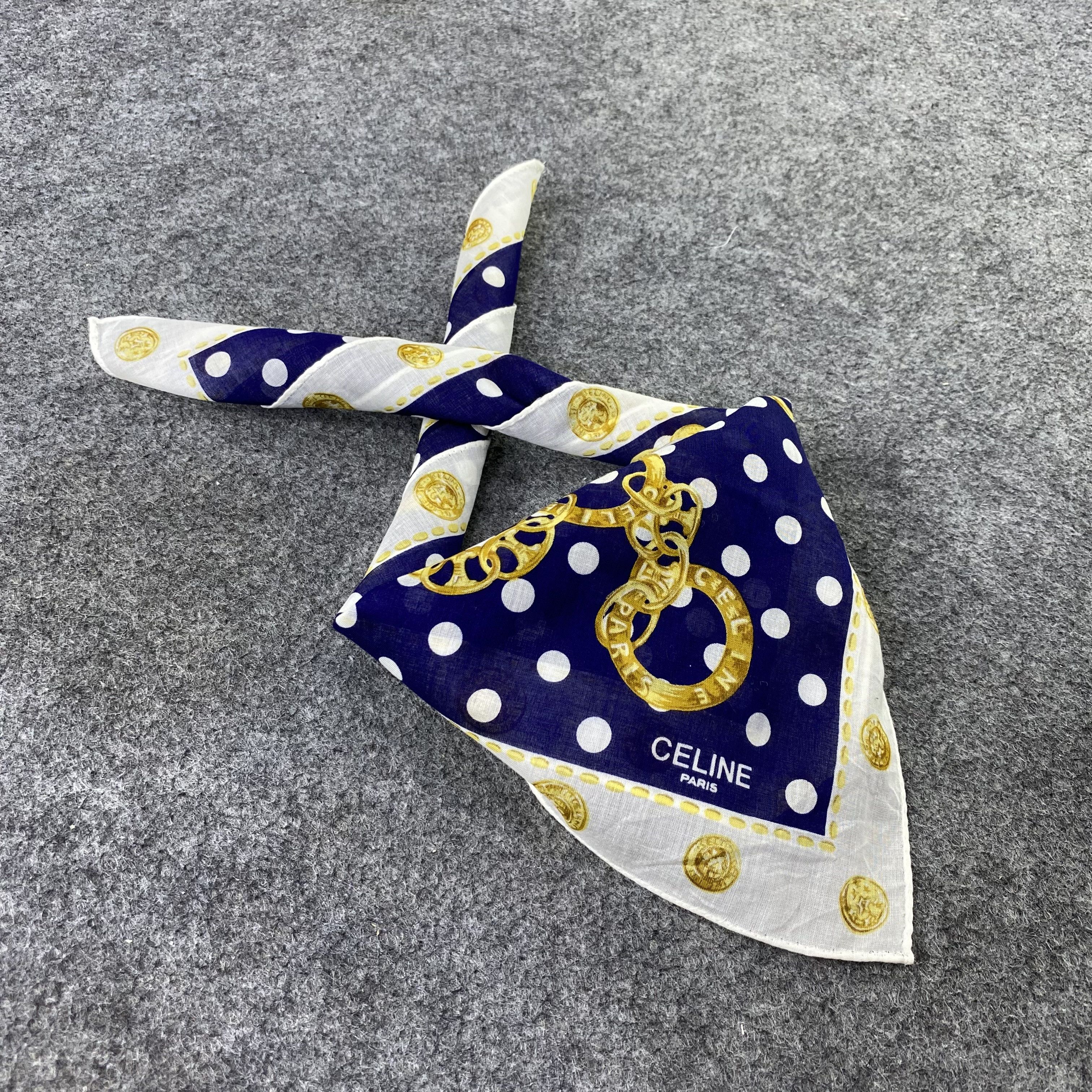 Celine × Vintage Celine Handkerchief / Bandana / Neckerchief /Headscarf-B1129 Size ONE SIZE - 1 Thumbnail