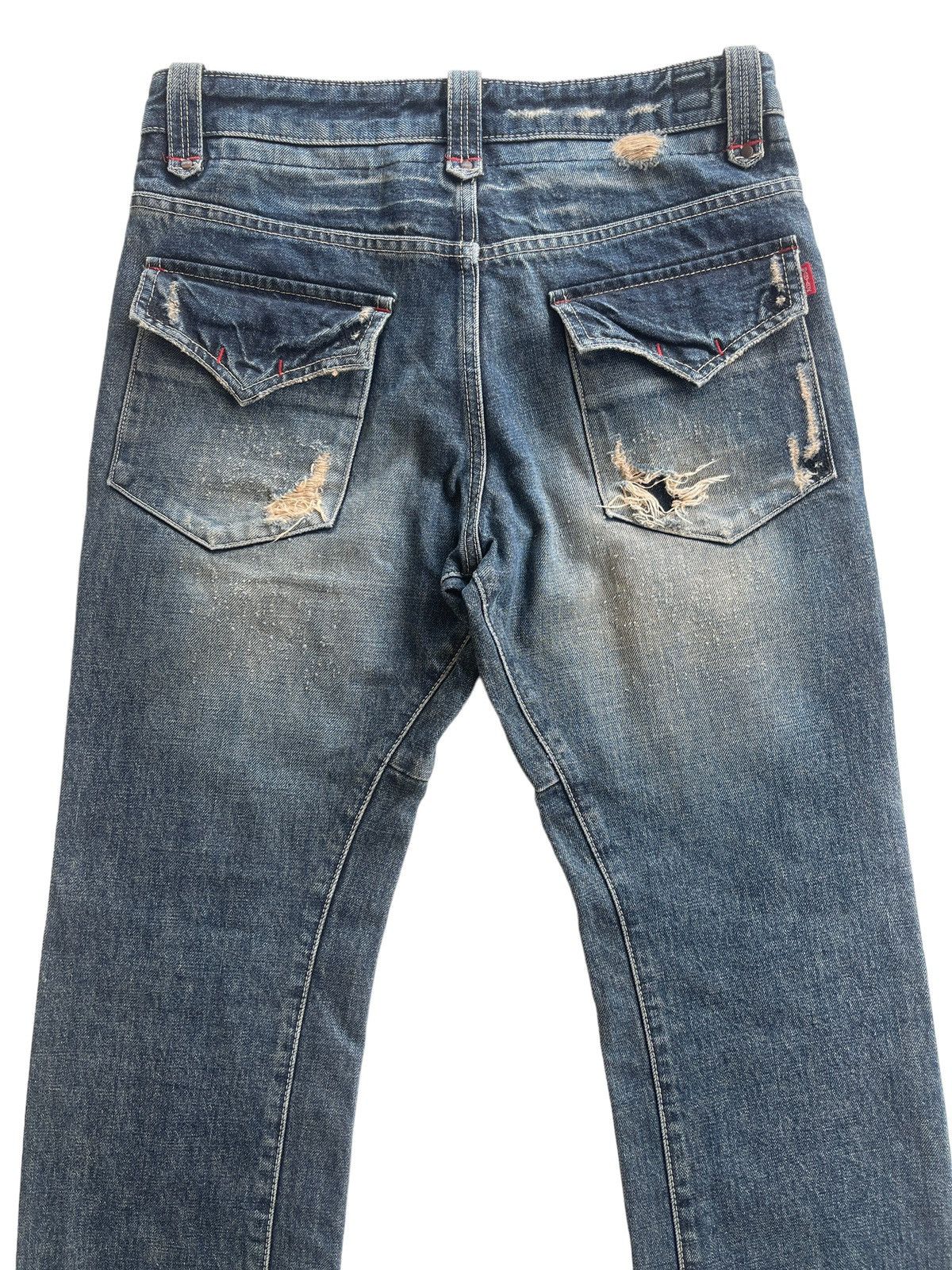 Japanese Brand Vintage Bartack Distressed Bushpants Japan Denim Size US 30 / EU 46 - 4 Thumbnail