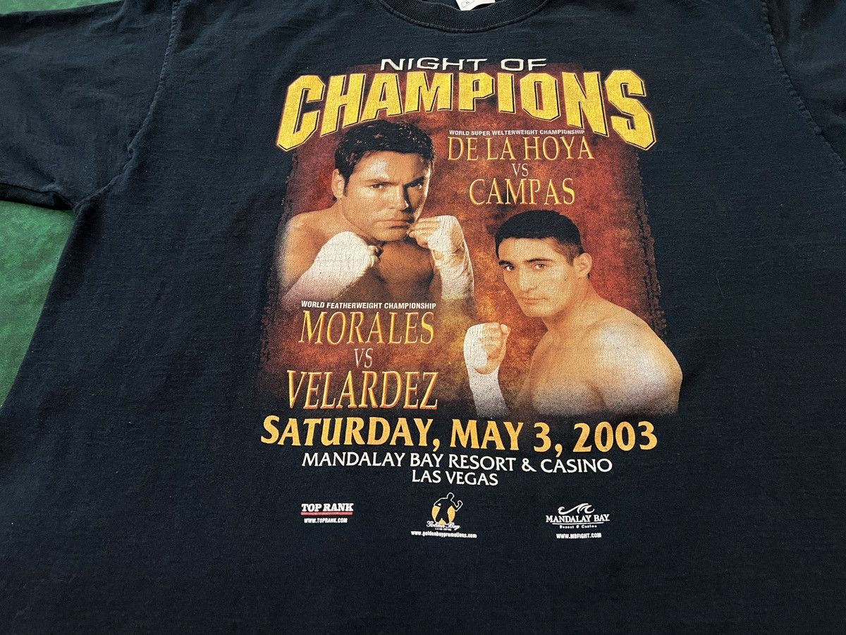 Vintage OSCAR DE LA HOYA WORLD CHAMPIONSHIP BOXING Vs CAMPAS Size US XL / EU 56 / 4 - 2 Thumbnail