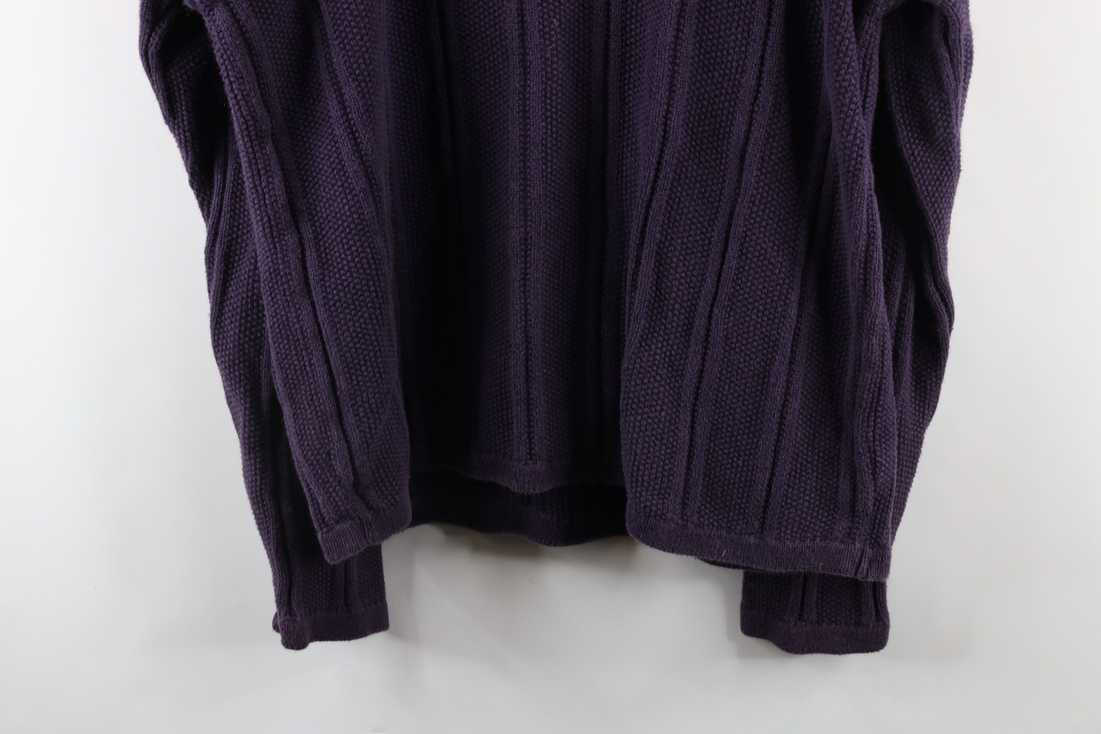 Vintage Vintage 90s Streetwear Thermal Ribbed Knit Sweater Purple Size US XL / EU 56 / 4 - 7 Thumbnail